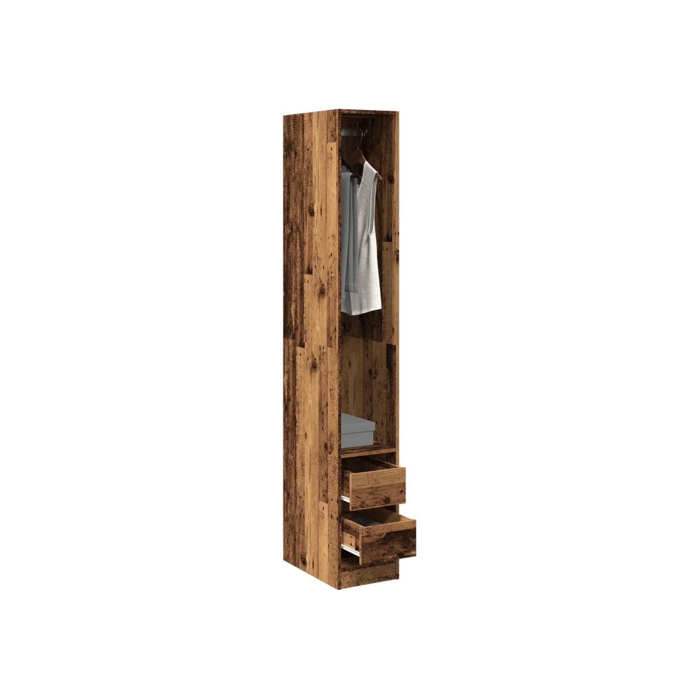 Garde-robe vieux bois 30x50x200 cm bois d'ingénierie