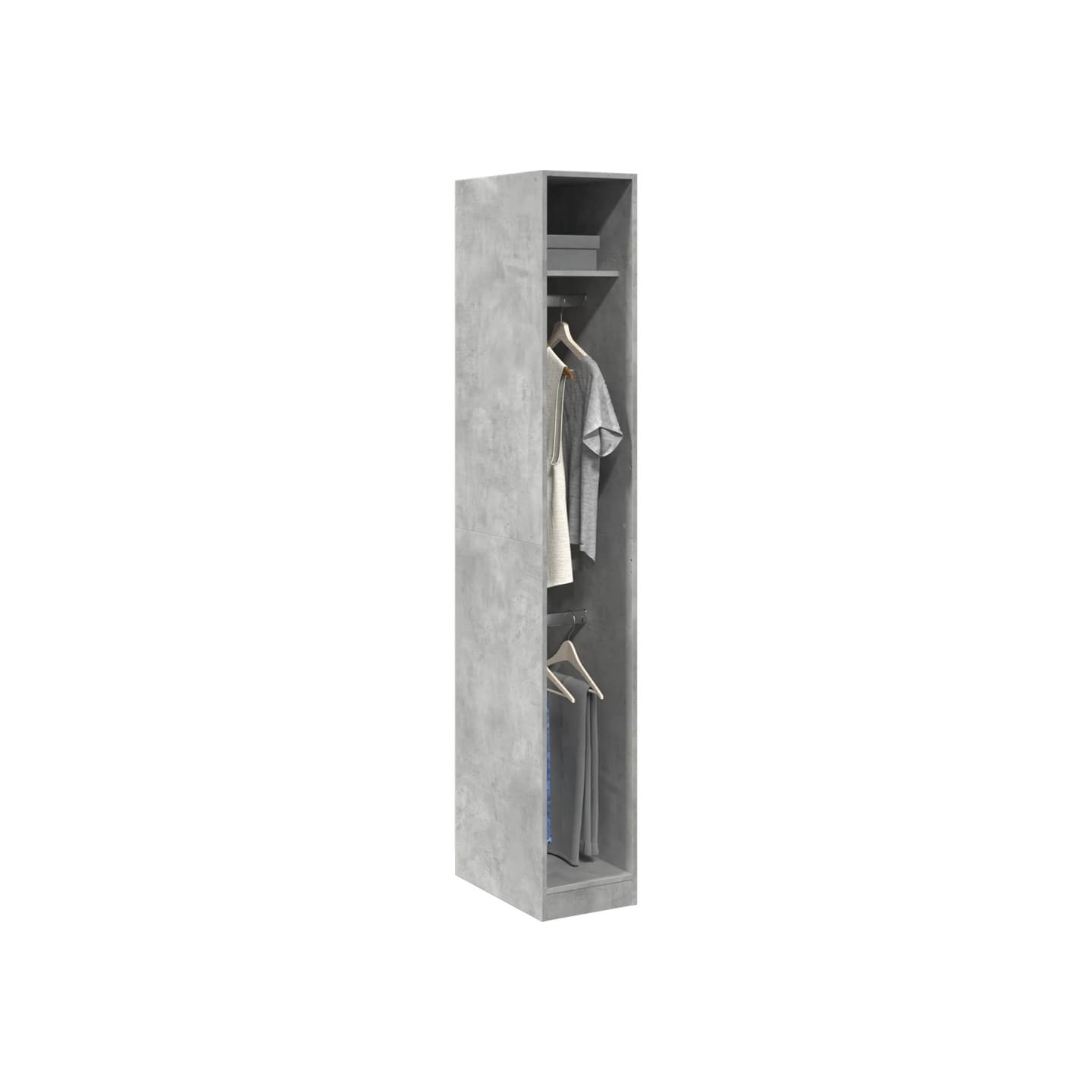 Garde-robe gris béton 30x50x200 cm bois d'ingénierie