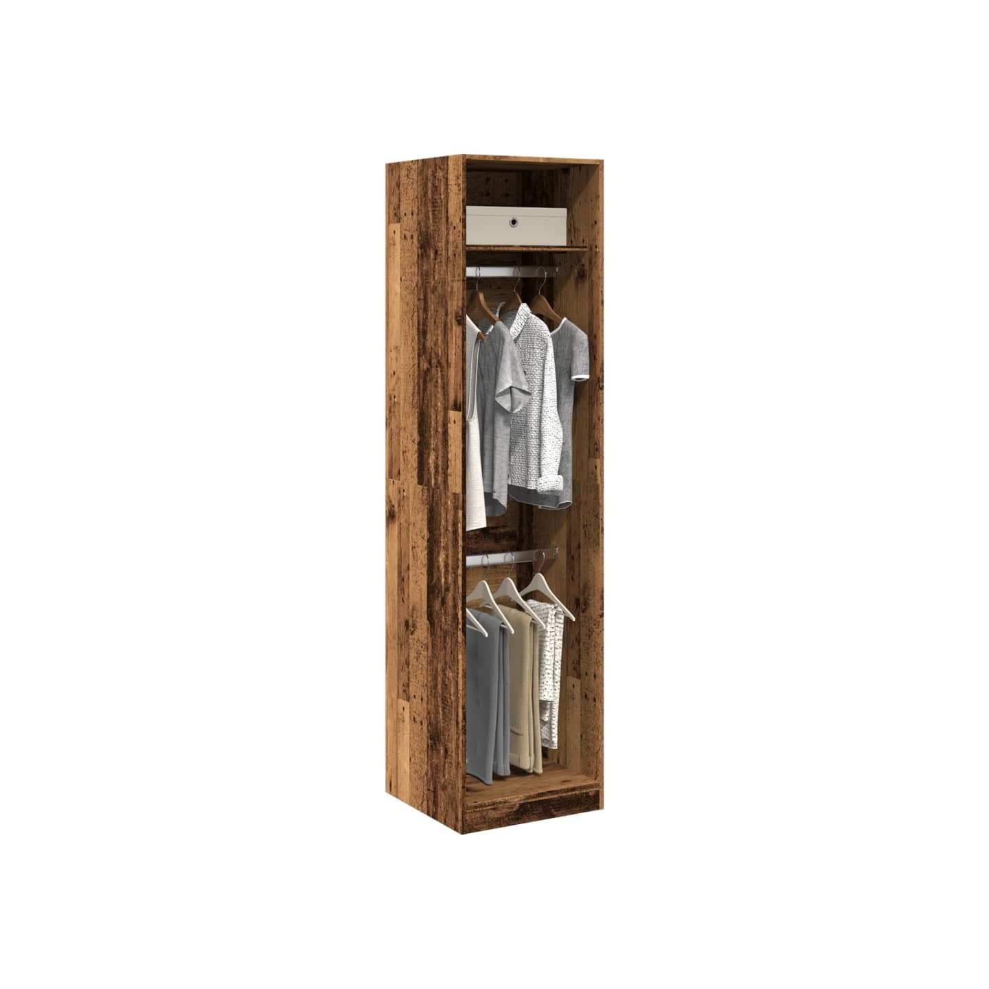 Garde-robe vieux bois 50x50x200 cm bois d'ingénierie