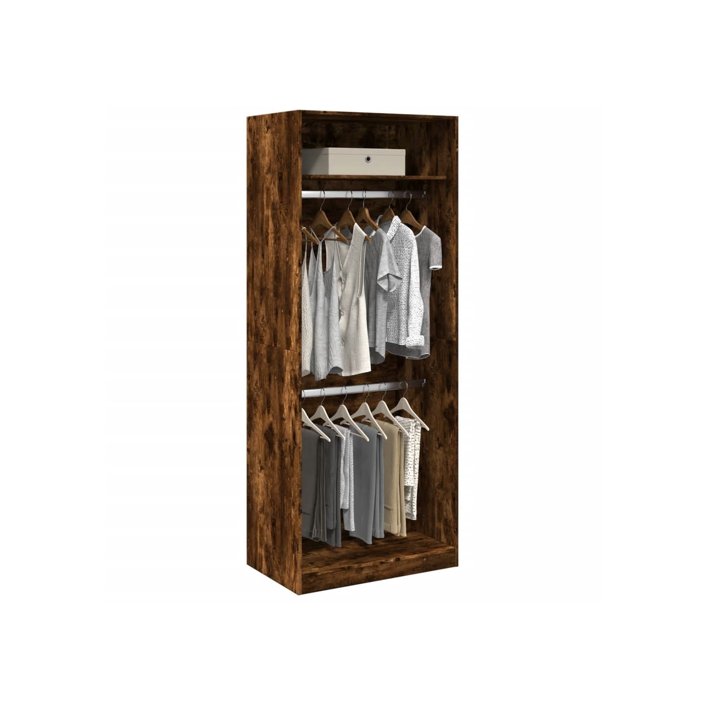 Garde-robe chêne fumé 80x50x200 cm bois d'ingénierie
