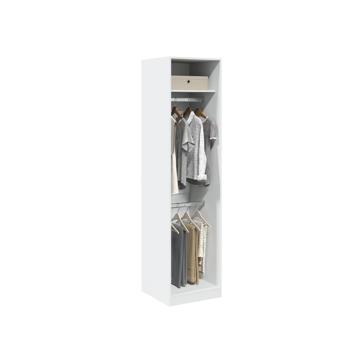 Garde-robe Blanc 50x50x200 cm Bois d'ingénierie