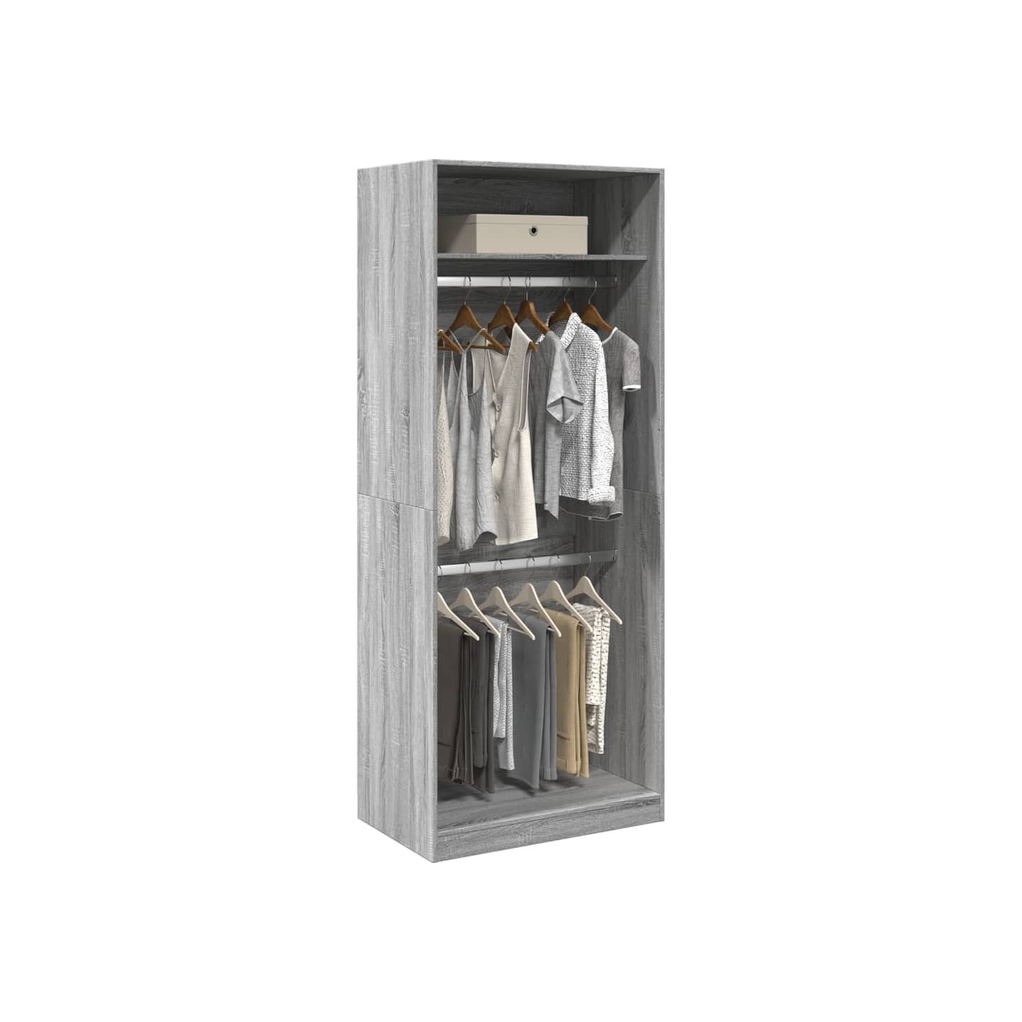 Garde-robe sonoma gris 80x50x200 cm bois d'ingénierie