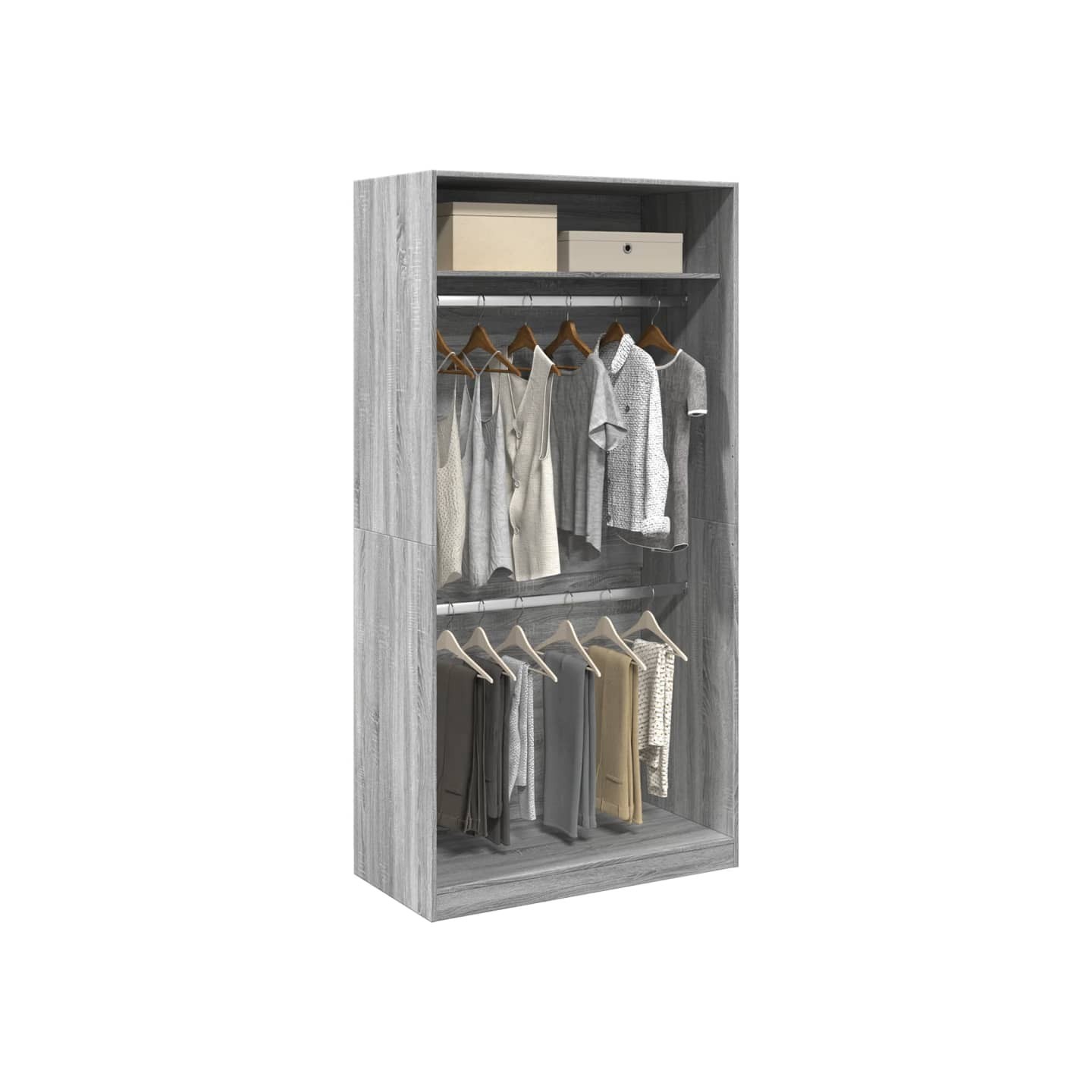 Garde-robe sonoma gris 100x50x200 cm bois d'ingénierie