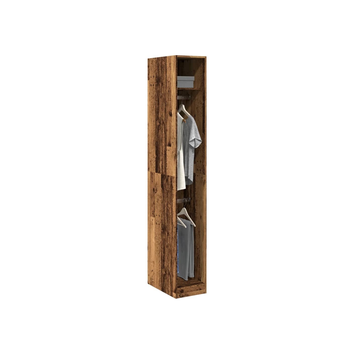 Garde-robe vieux bois 30x50x200 cm bois d'ingénierie