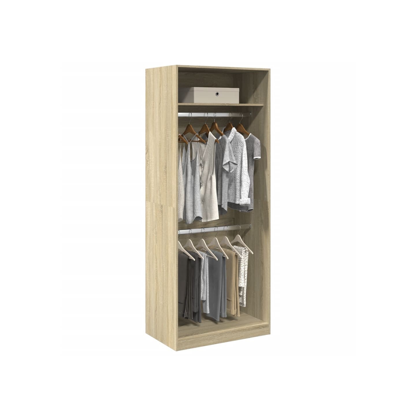 Garde-robe chêne sonoma 80x50x200 cm bois d'ingénierie