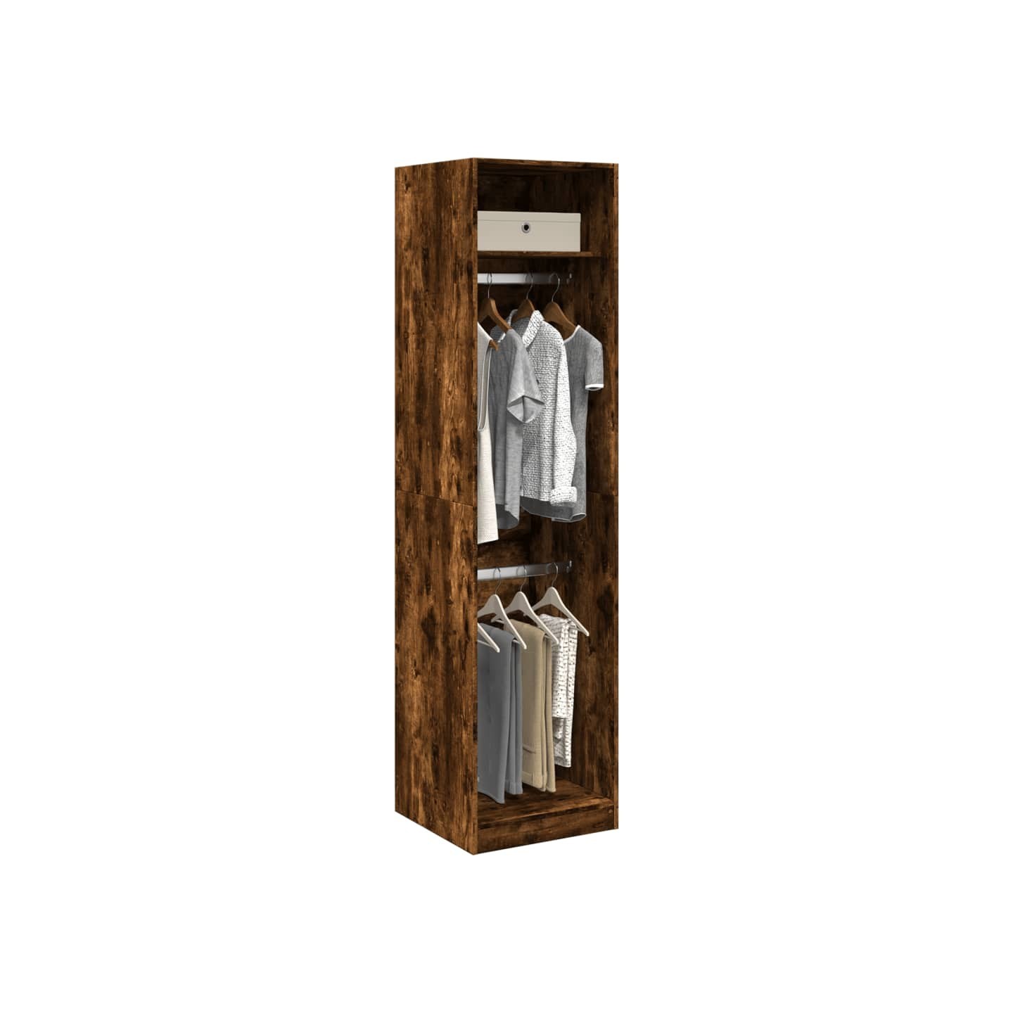 Garde-robe chêne fumé 50x50x200 cm bois d'ingénierie
