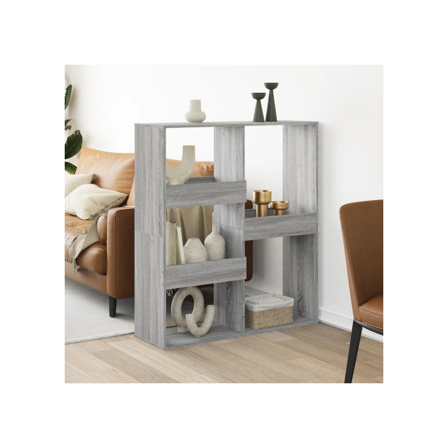 Cloison de séparation sonoma gris 100x33x115 cm bois ingénierie