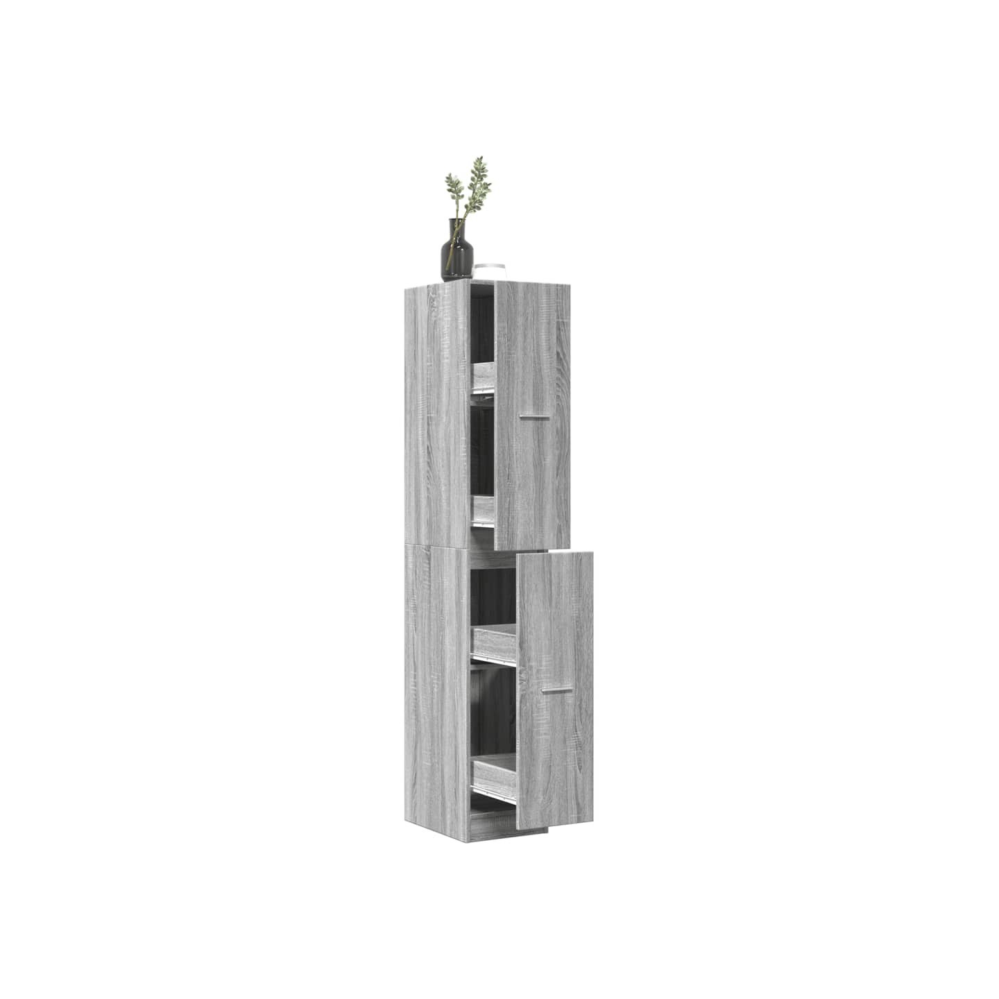 Armoire apothicaire sonoma gris 30x41x174,5cm bois d'ingénierie