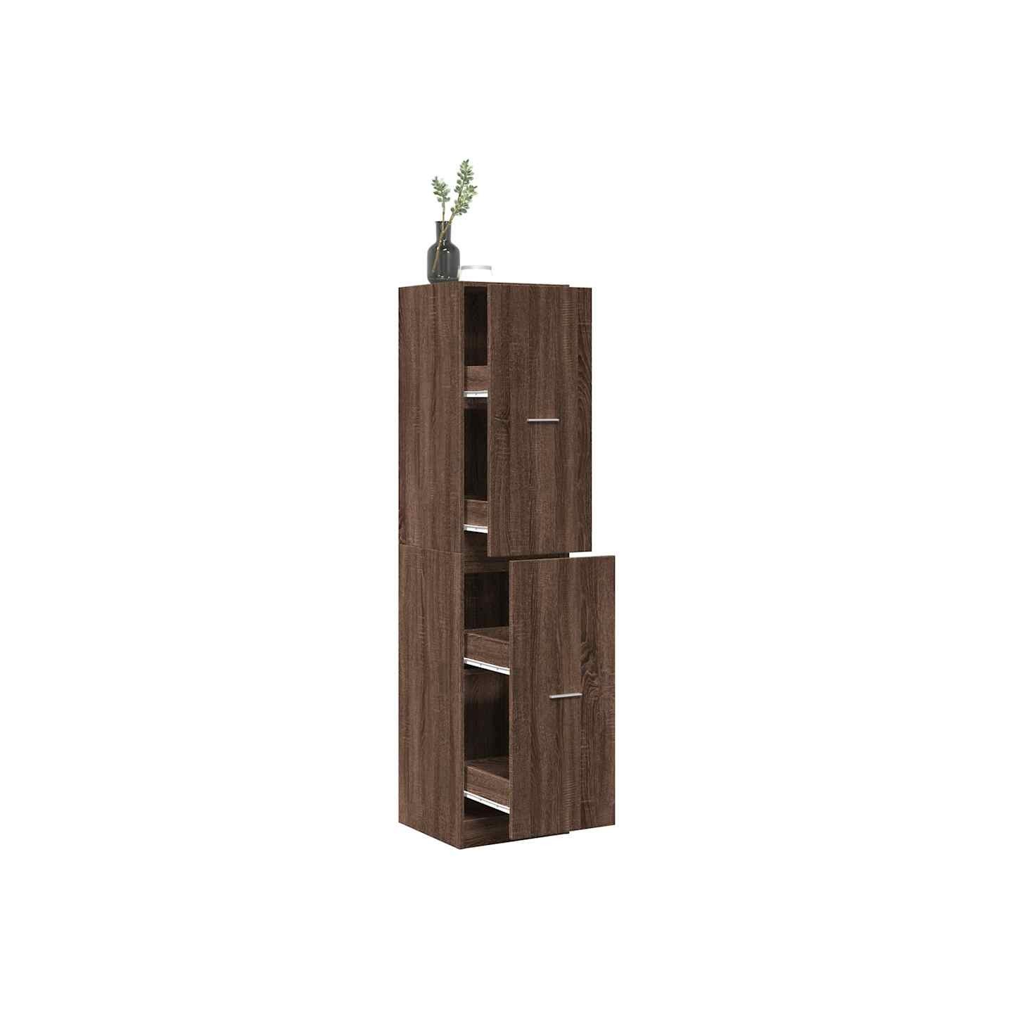 Armoire apothicaire chêne marron 40x41x174,5 cm bois ingénierie