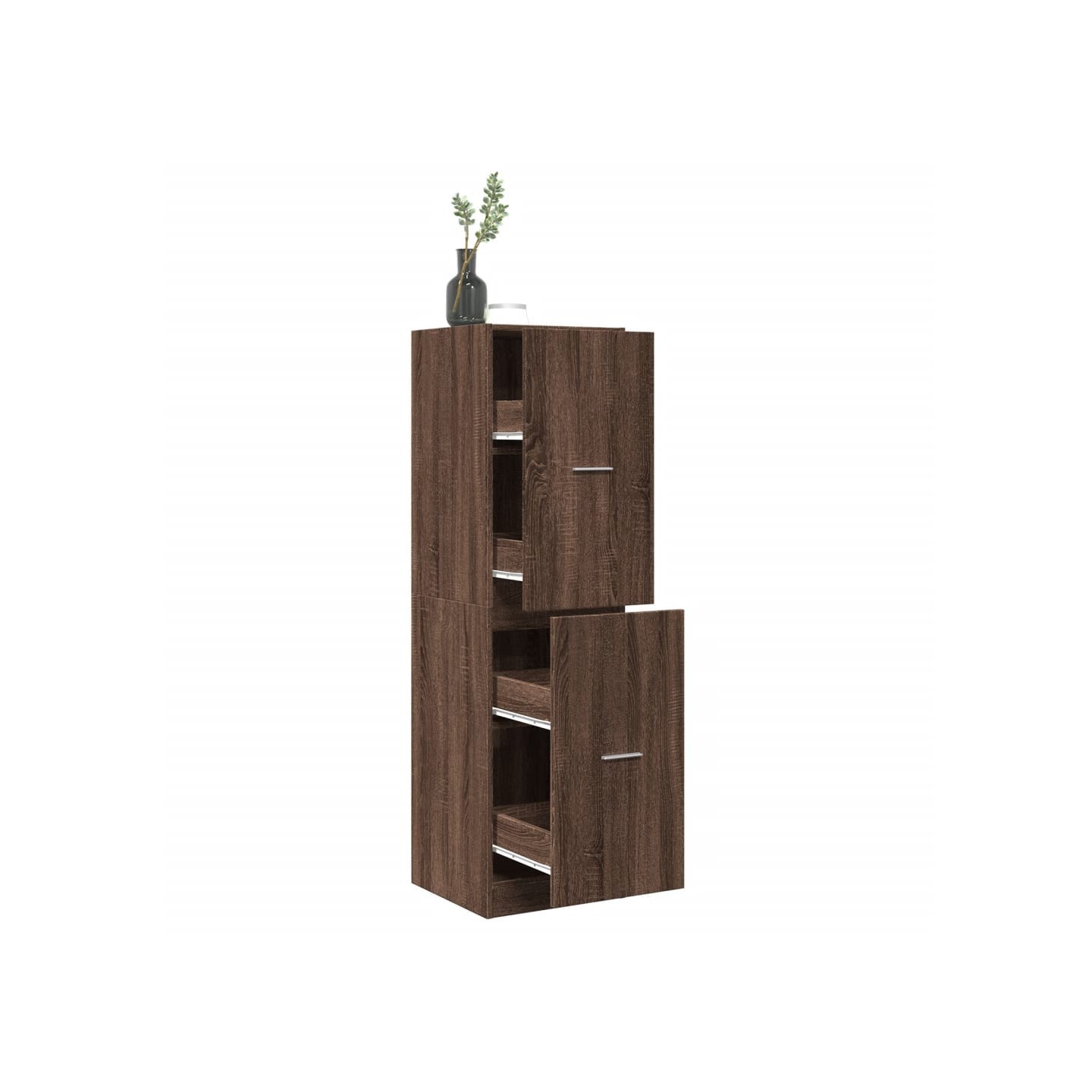 Armoire apothicaire chêne marron 40x41x144,5 cm bois ingénierie