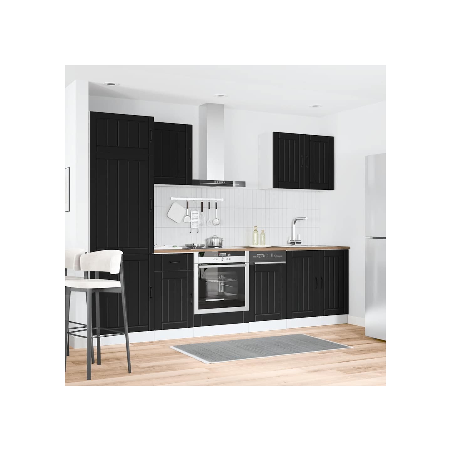 Ensemble d'armoires de cuisine 7 pcs Lucca bois d'ingénierie