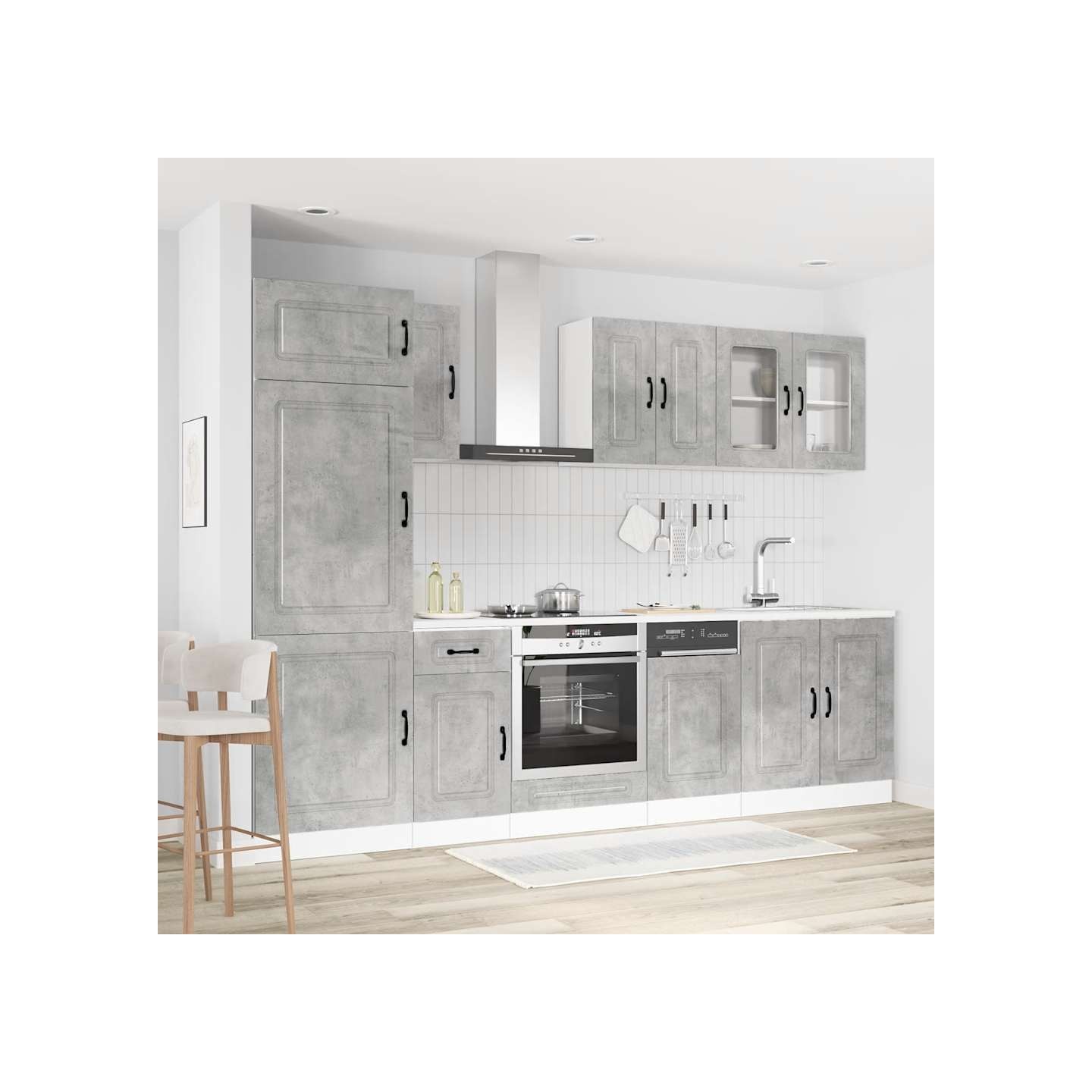 Ensemble d'armoires de cuisine 8 pcs Kalmar bois d'ingénierie