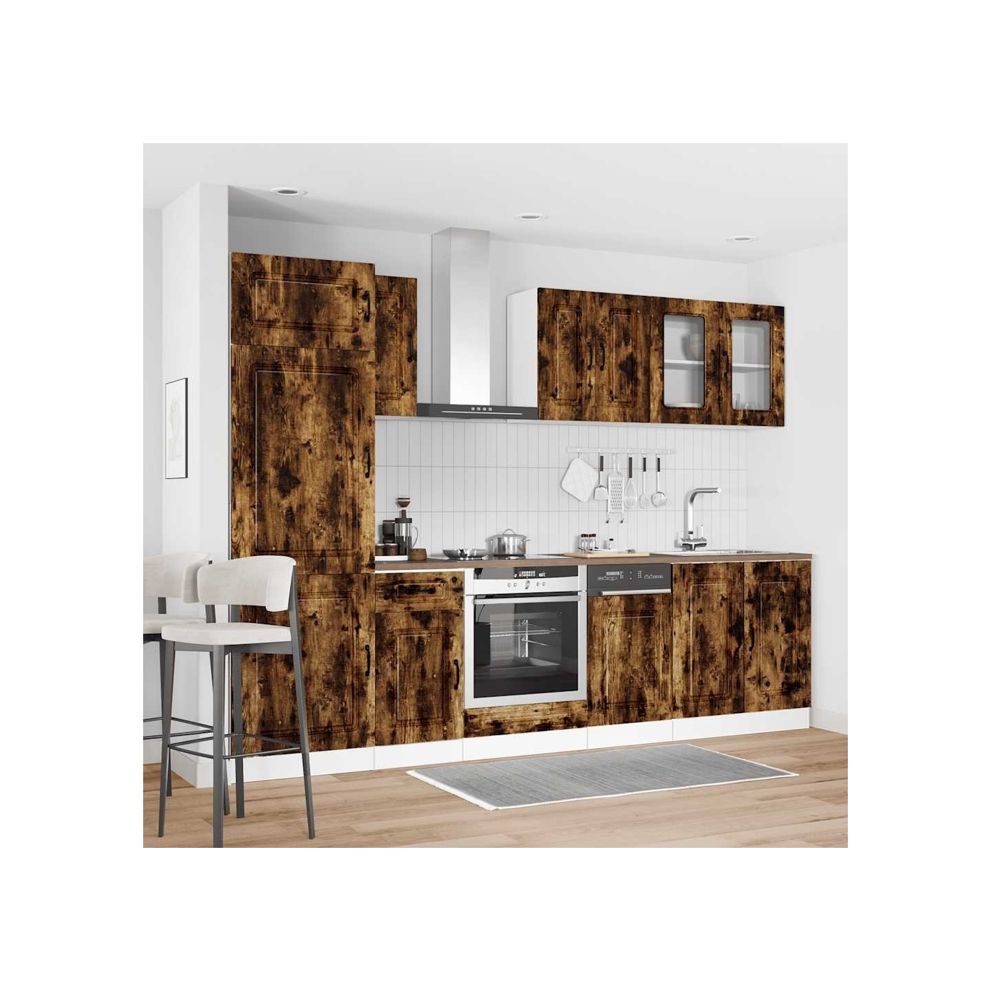 Ensemble d'armoires de cuisine 8 pcs Kalmar bois d'ingénierie