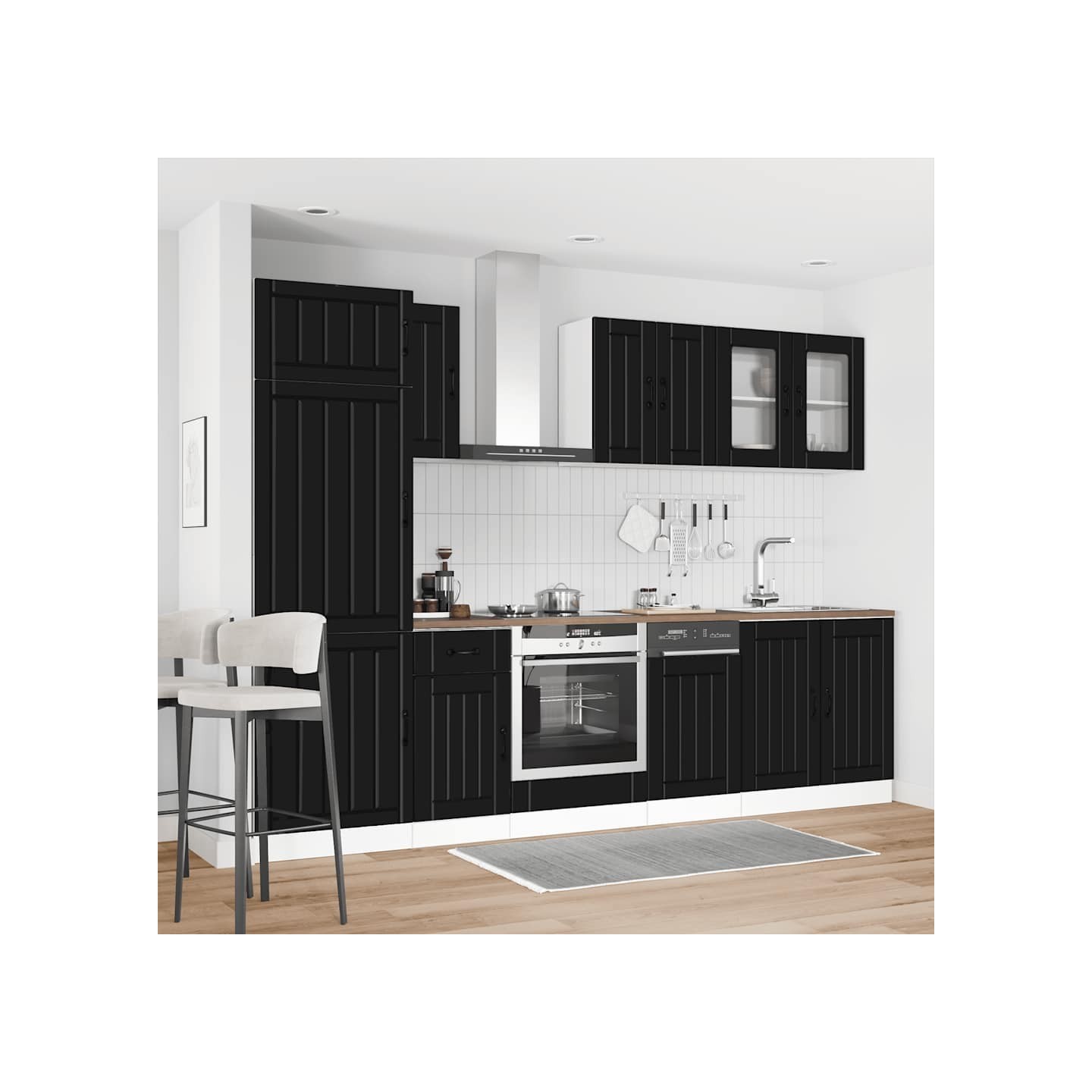Ensemble d'armoires de cuisine 8 pcs Kalmar bois d'ingénierie
