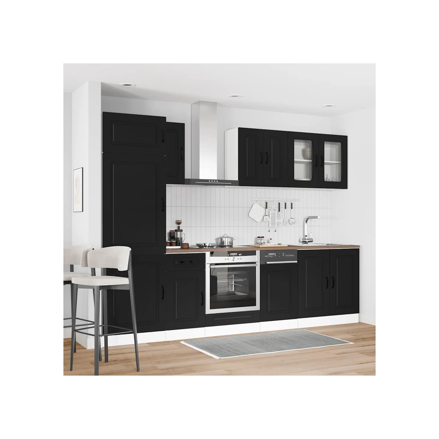 Ensemble d'armoires de cuisine 8 pcs Kalmar bois d'ingénierie