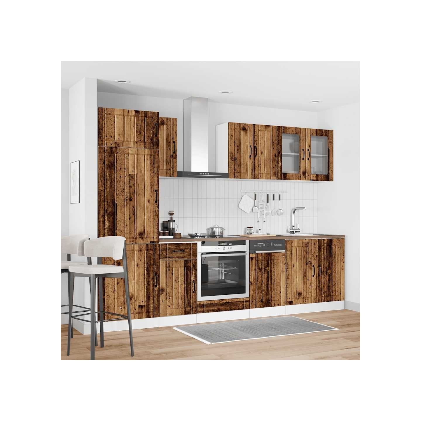 Ensemble d'armoires de cuisine 8 pcs Kalmar bois d'ingénierie
