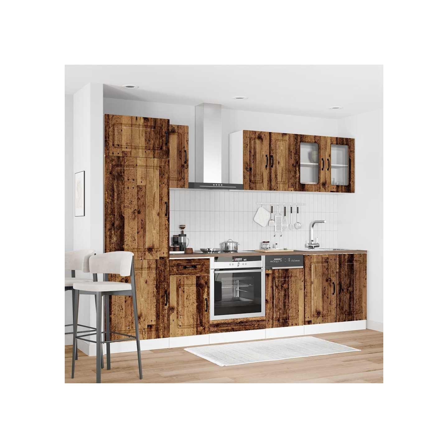 Ensemble d'armoires de cuisine 8 pcs Kalmar bois d'ingénierie