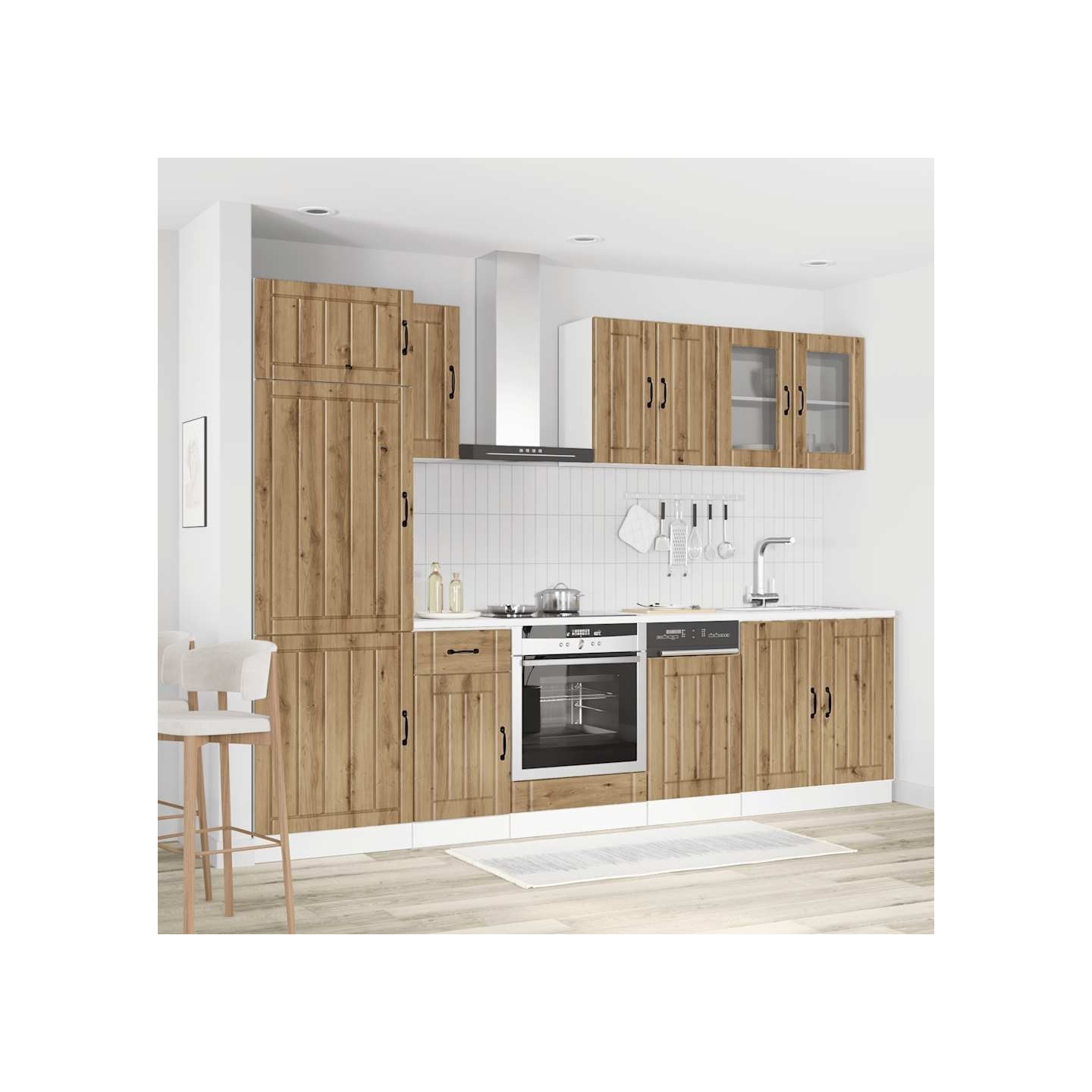 Ensemble d'armoires de cuisine 8 pcs Kalmar bois d'ingénierie