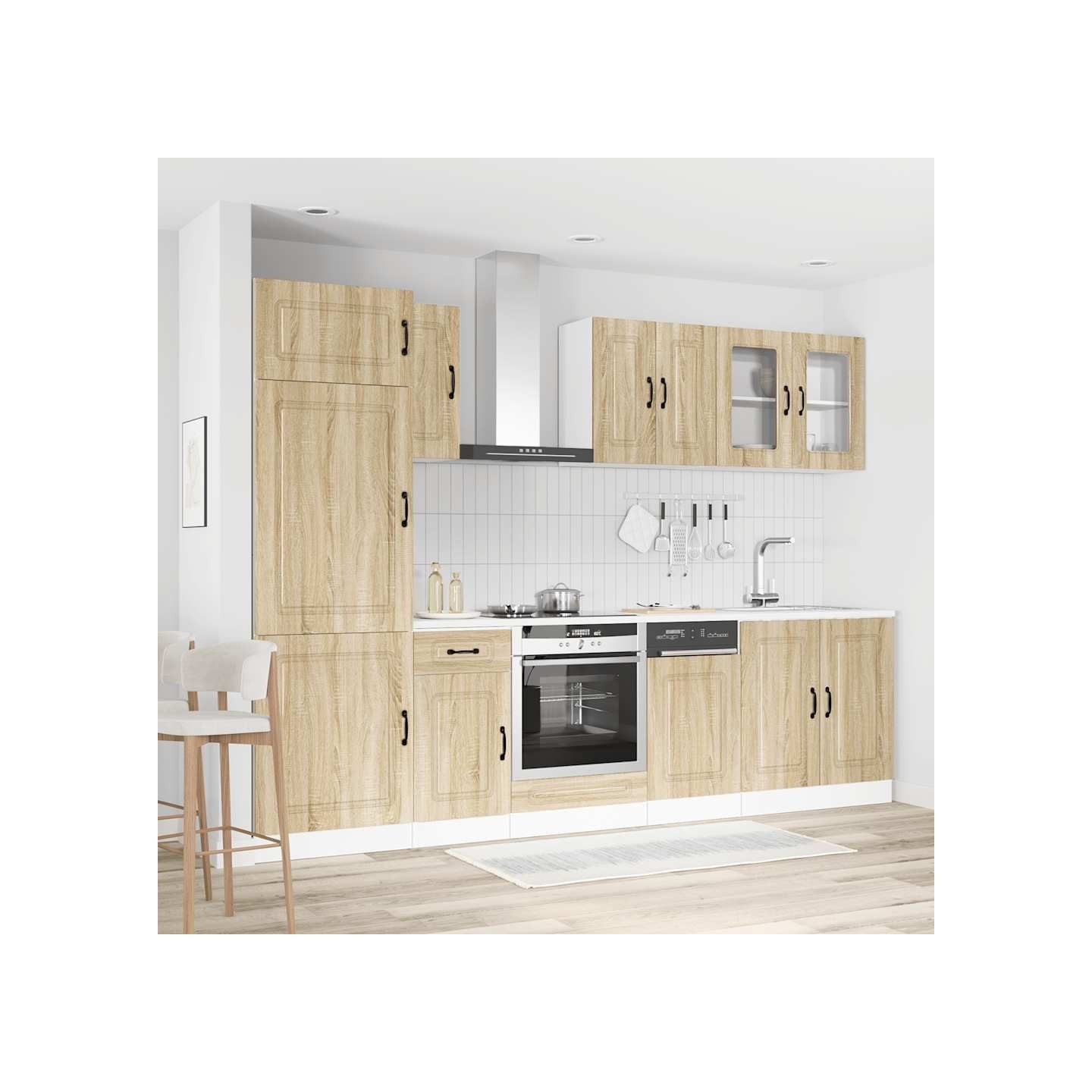 Ensemble d'armoires de cuisine 8 pcs Kalmar bois d'ingénierie