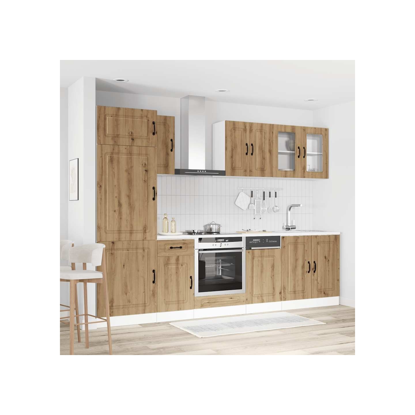 Ensemble d'armoires de cuisine 8 pcs Kalmar bois d'ingénierie
