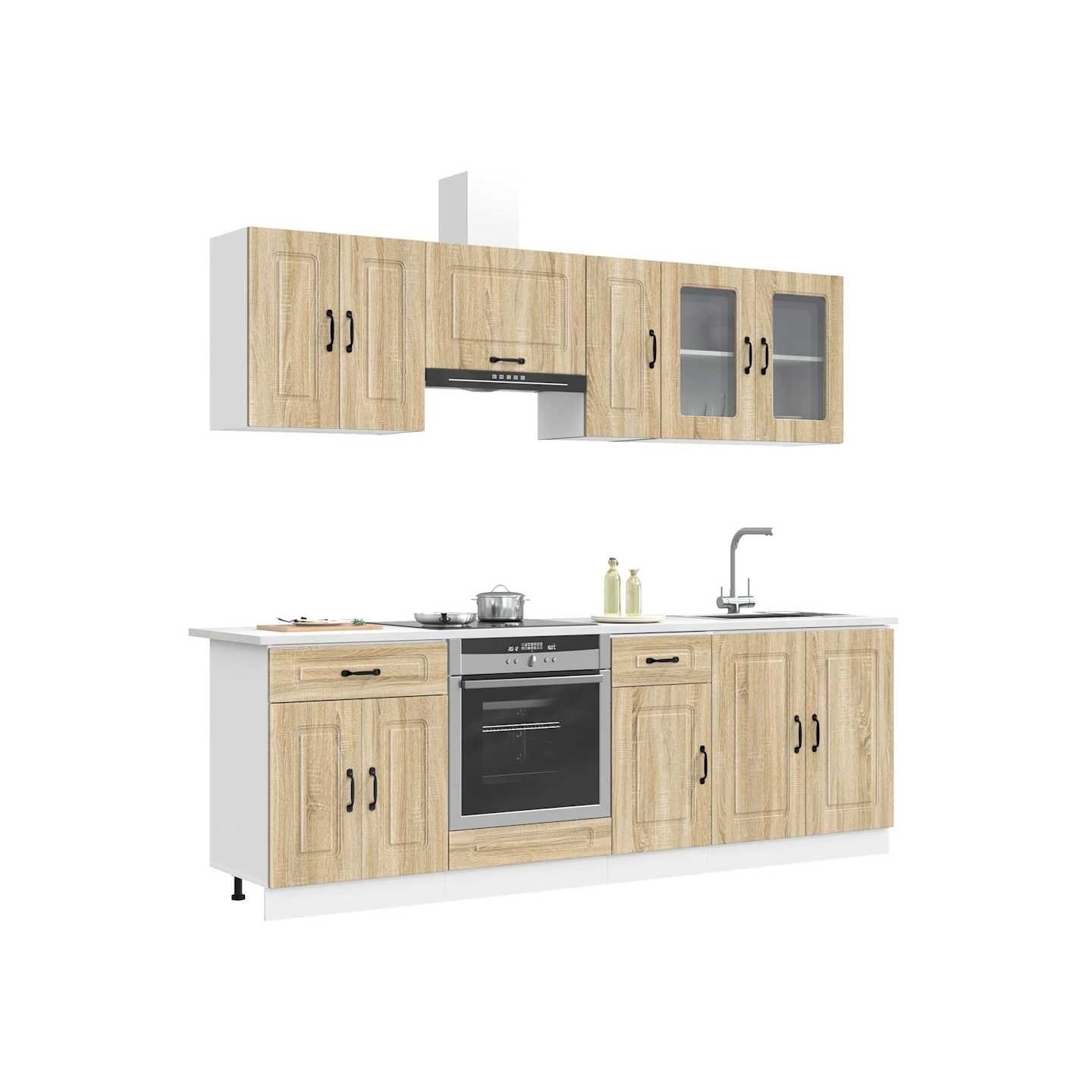 Ensemble d'armoires de cuisine 8 pcs Kalmar bois d'ingénierie