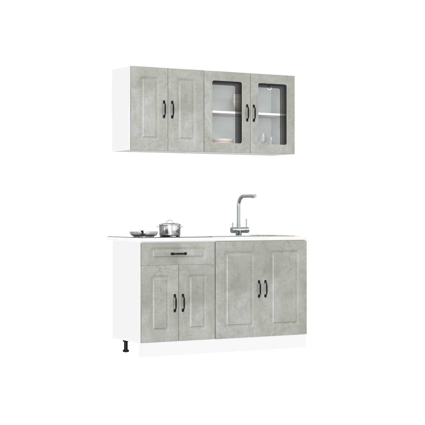 Ensemble d'armoires de cuisine 4 pcs Kalmar bois d'ingénierie