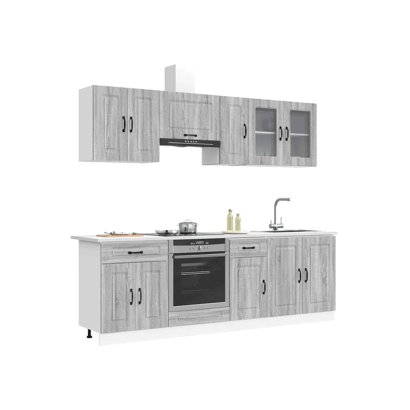 Ensemble d'armoires de cuisine 8 pcs Kalmar bois d'ingénierie