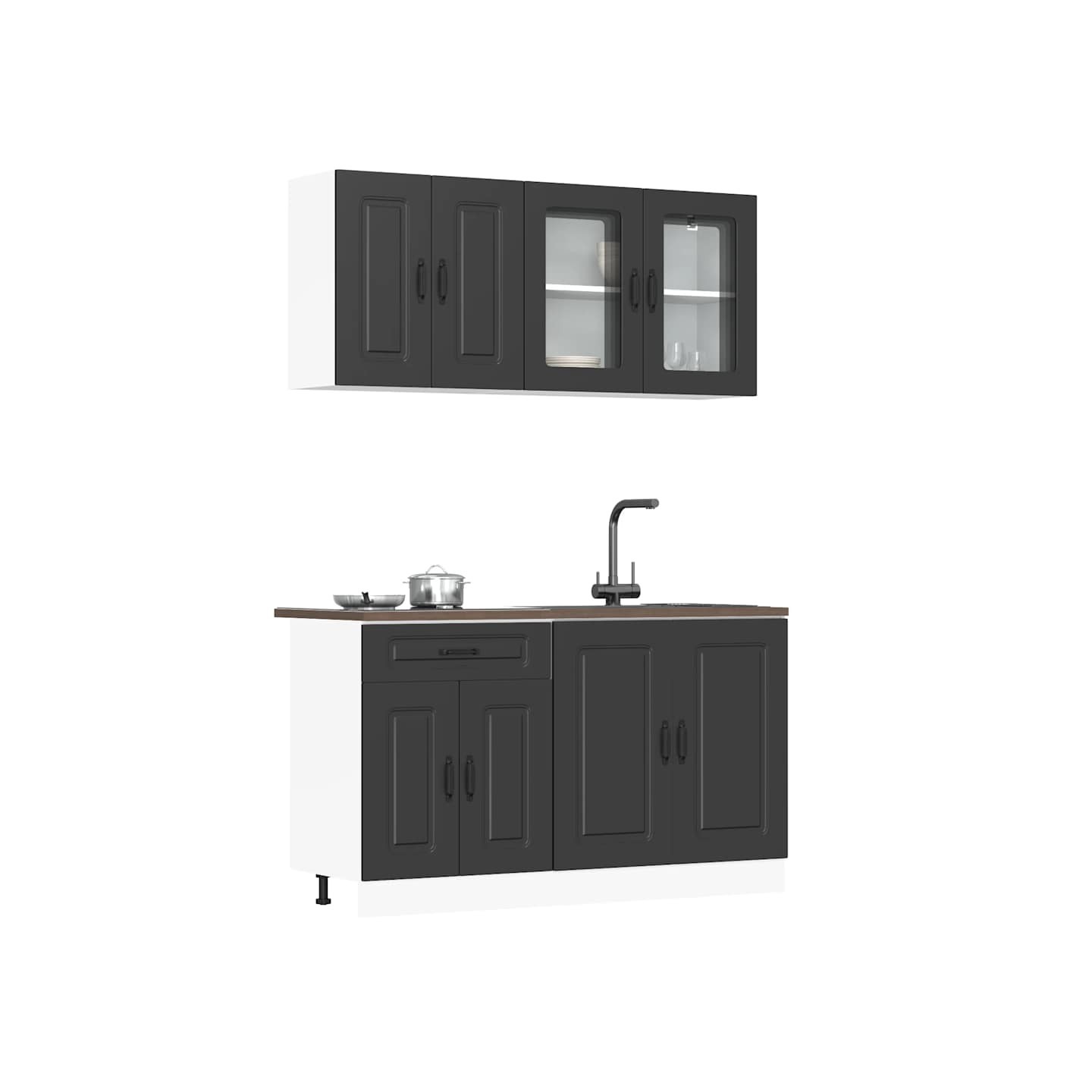 Ensemble d'armoires de cuisine 4 pcs Kalmar bois d'ingénierie