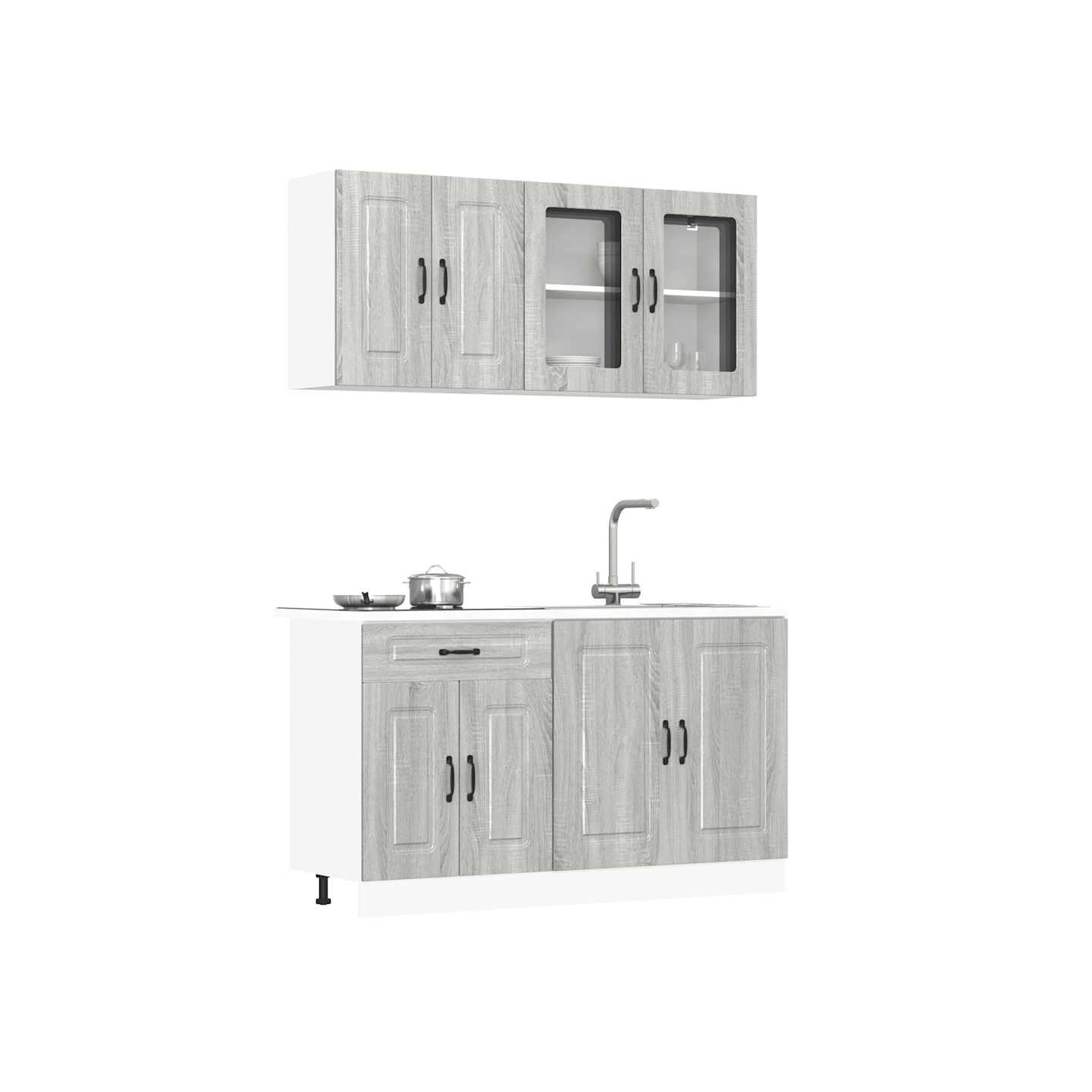 Ensemble d'armoires de cuisine 4 pcs Kalmar bois d'ingénierie