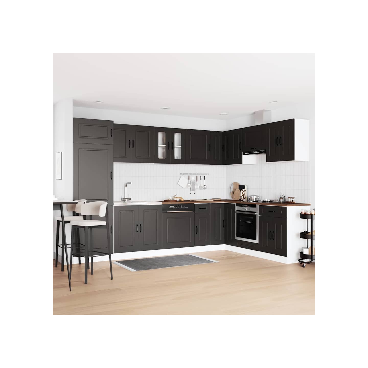 Armoire de cuisine Kalmar Noir 80 x 46 x 81,5 cm