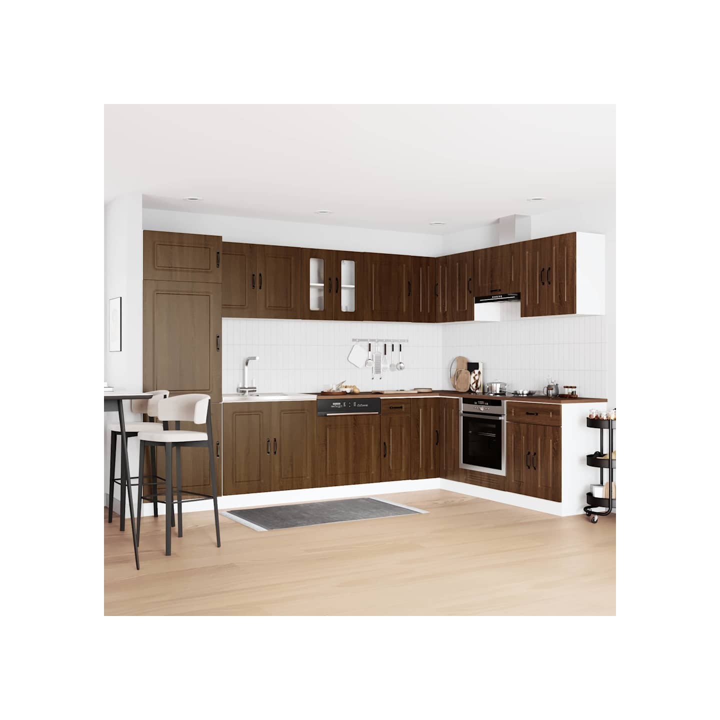 Armoire de cuisine Kalmar Chêne brun 80 x 46 x 81,5 cm