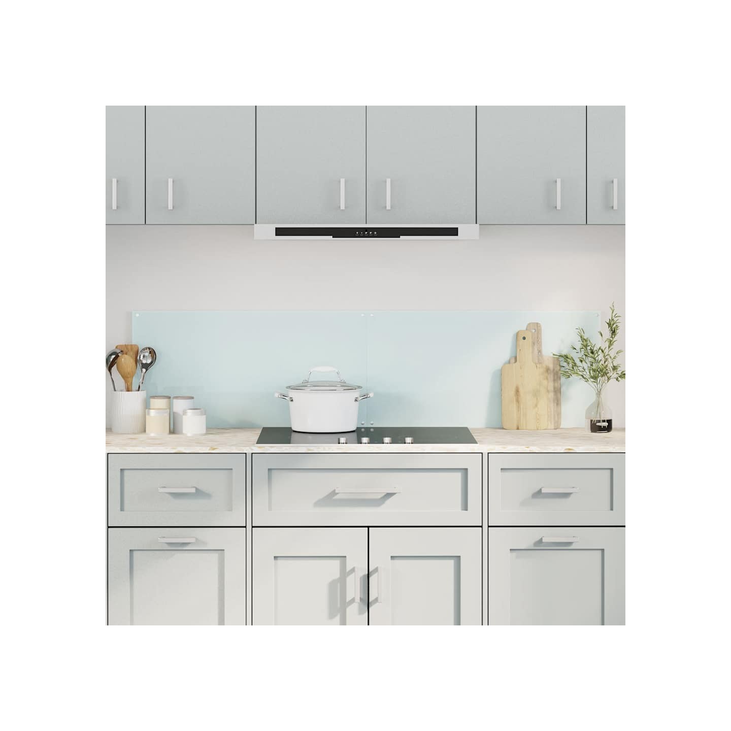Dosserets de cuisine 2 pcs blanc 80x40 cm verre trempé