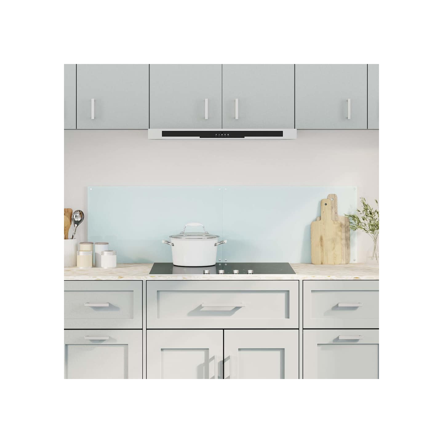 Dosserets de cuisine 2 pcs blanc 70x40 cm verre trempé