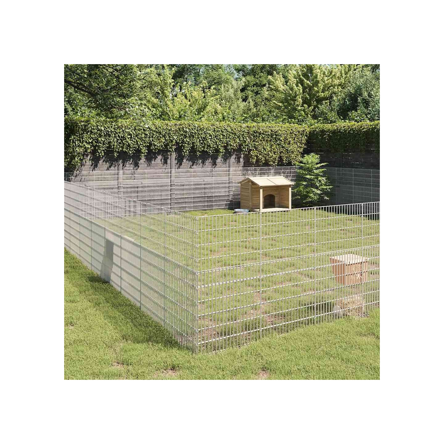 Enclos d'animaux en liberté 48panneaux 54x100 cm fer galvanisé