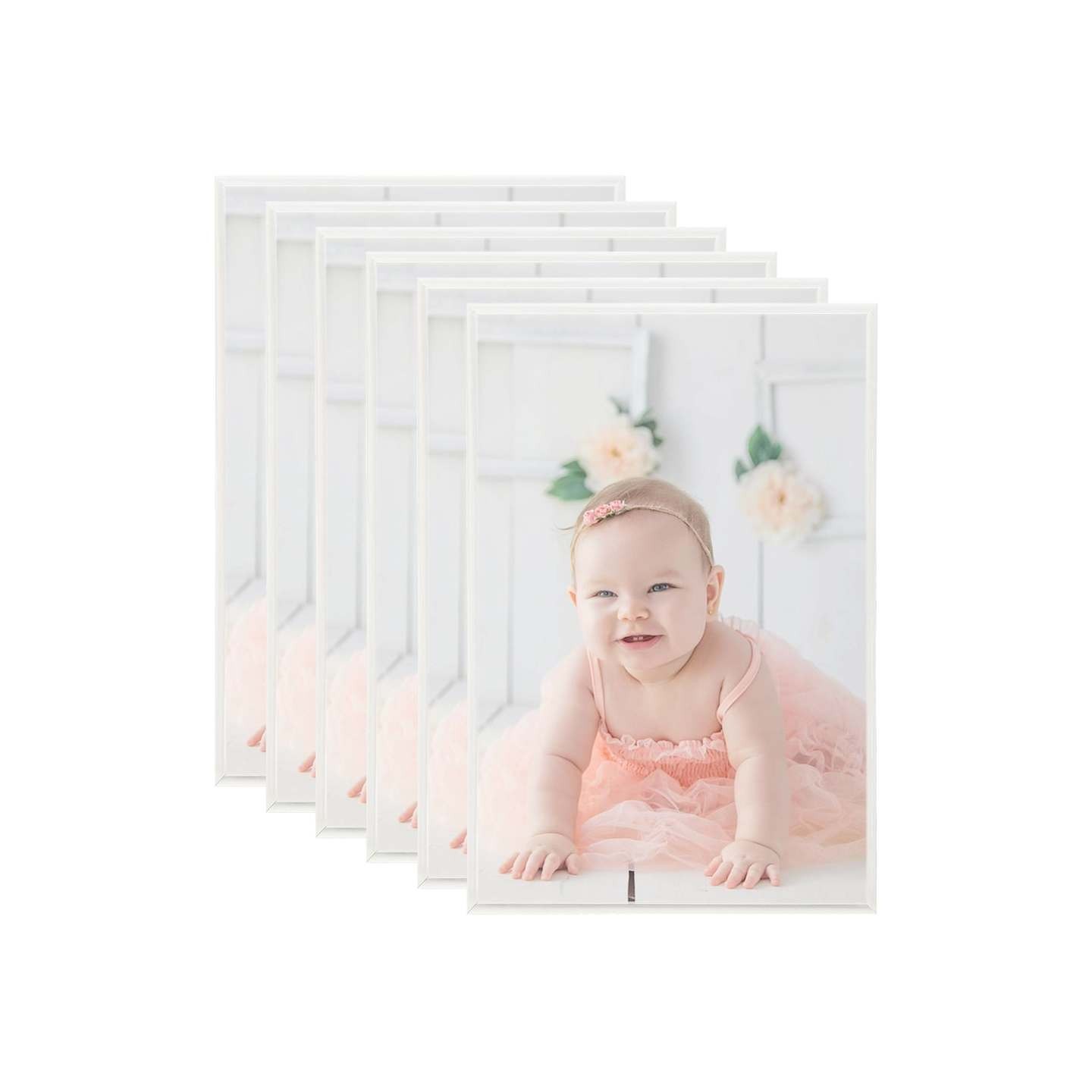 Collage de cadres photo 5 pcs de mur table Argenté 70x90 cm MDF