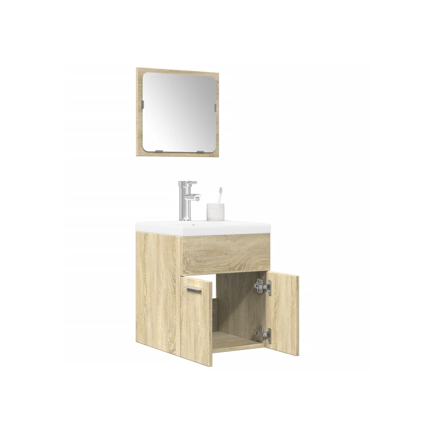 Ensemble de meubles de salle de bain 3 pcs chêne sonoma