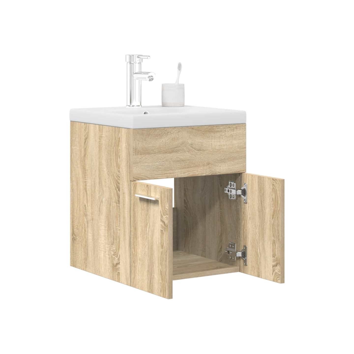 Armoire lavabo de salle de bain et vasque et robinet intégrés