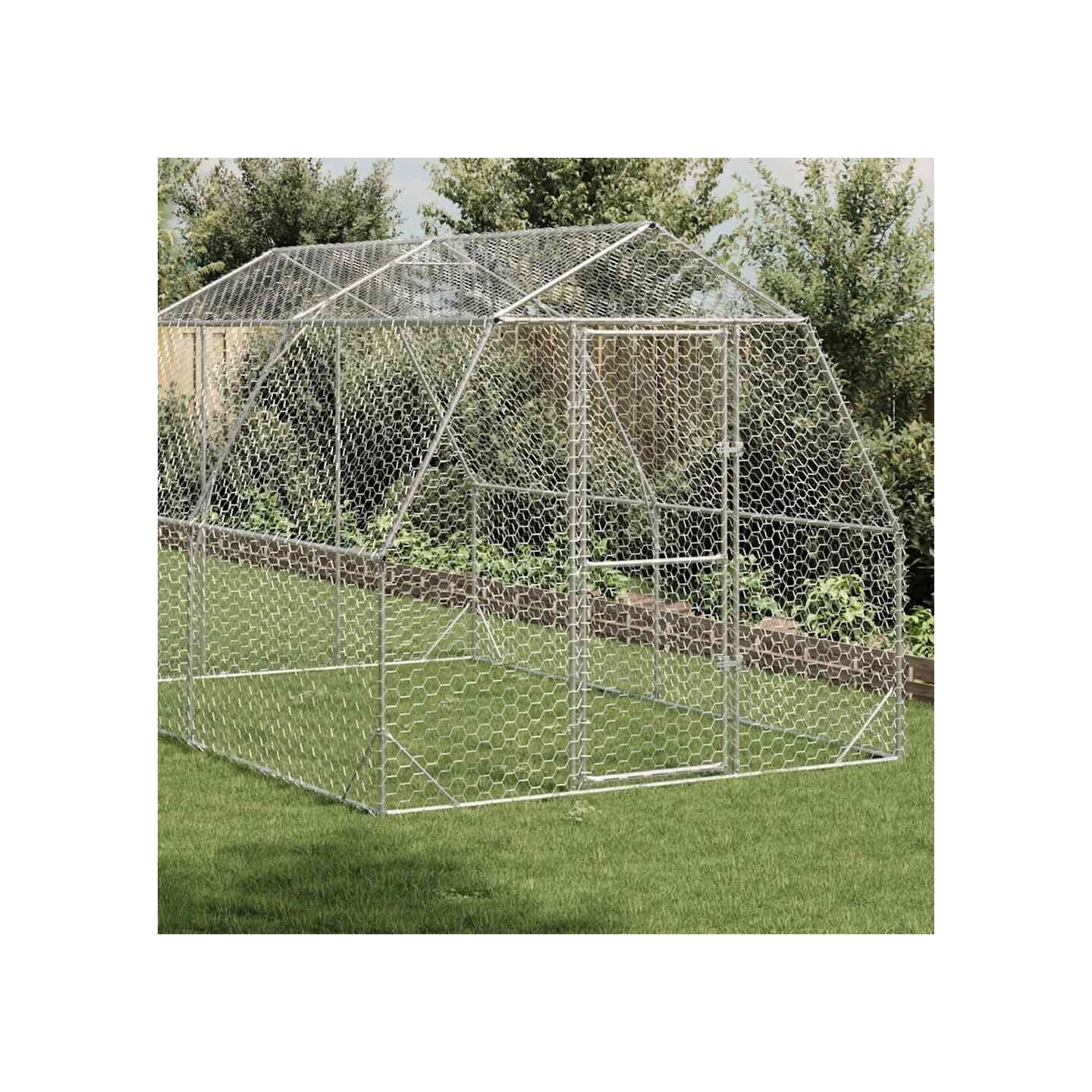 Poulailler 2,5x4x2,25 m acier galvanisé