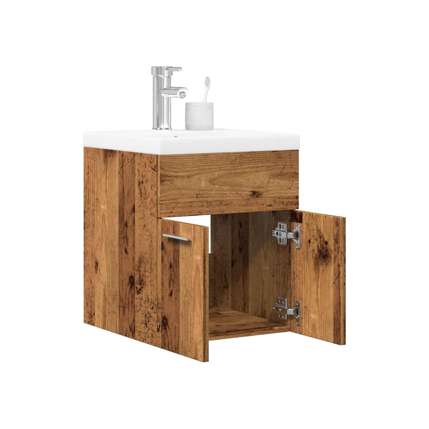 Ensemble de meubles salle de bain 2 pcs bois d'ingénierie