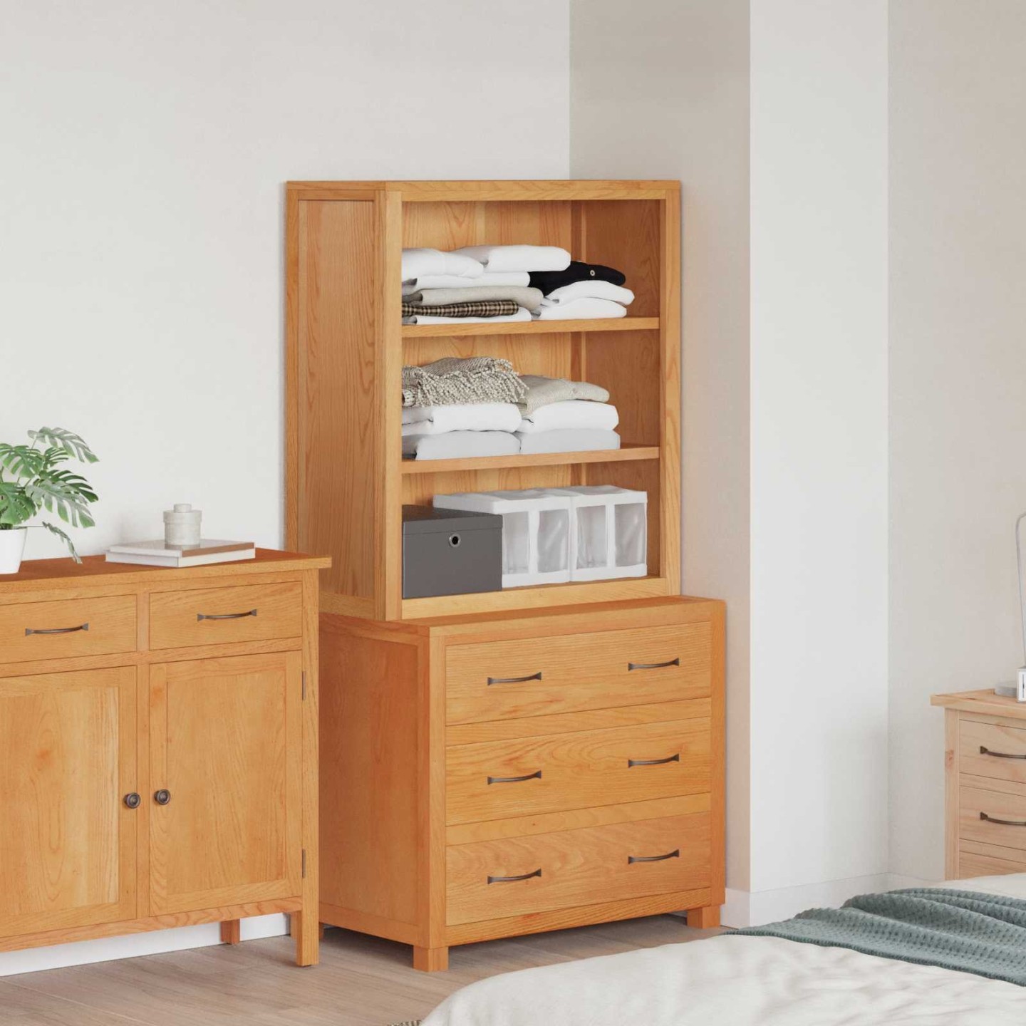 Ensemble de meubles de rangement avec tiroir 2 pièces Marron