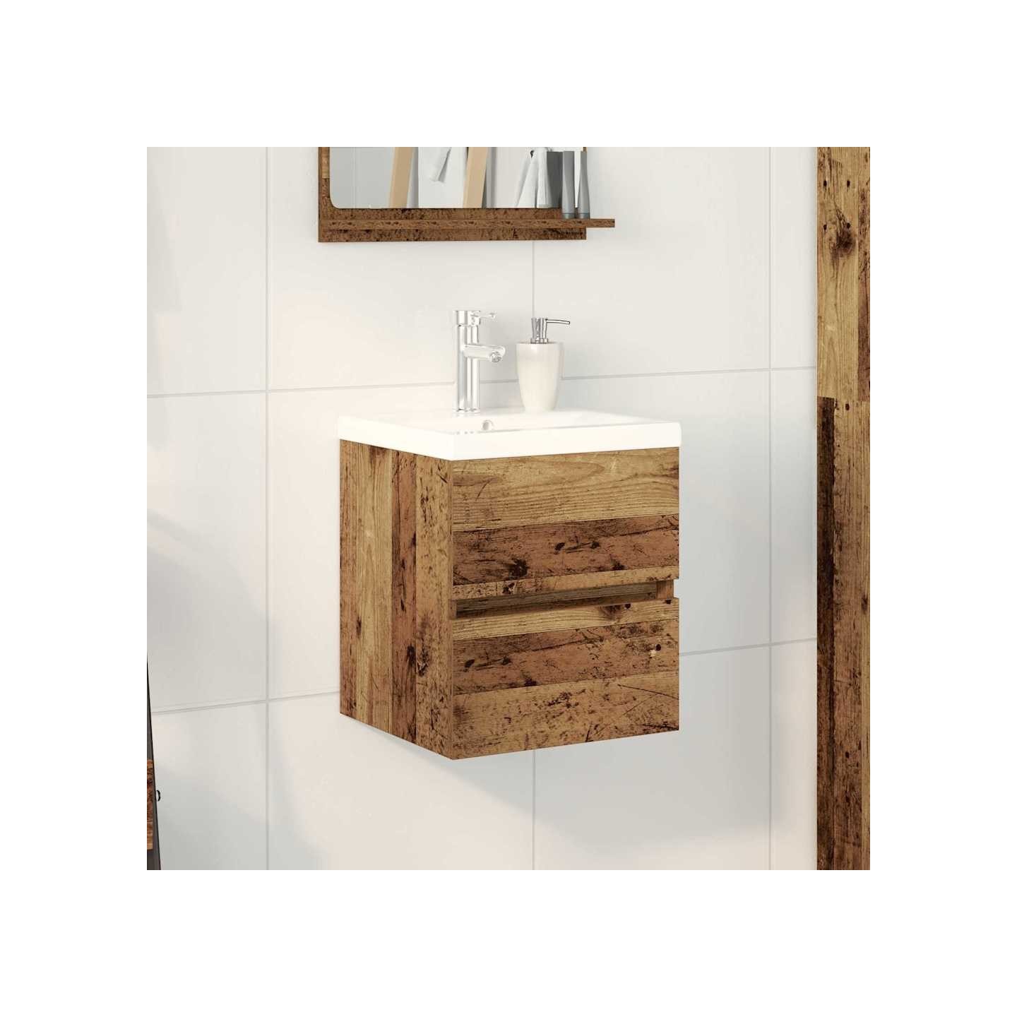 Meuble de Lavabo de Salle de Bain Chêne noir 80 x 39 x 62 cm
