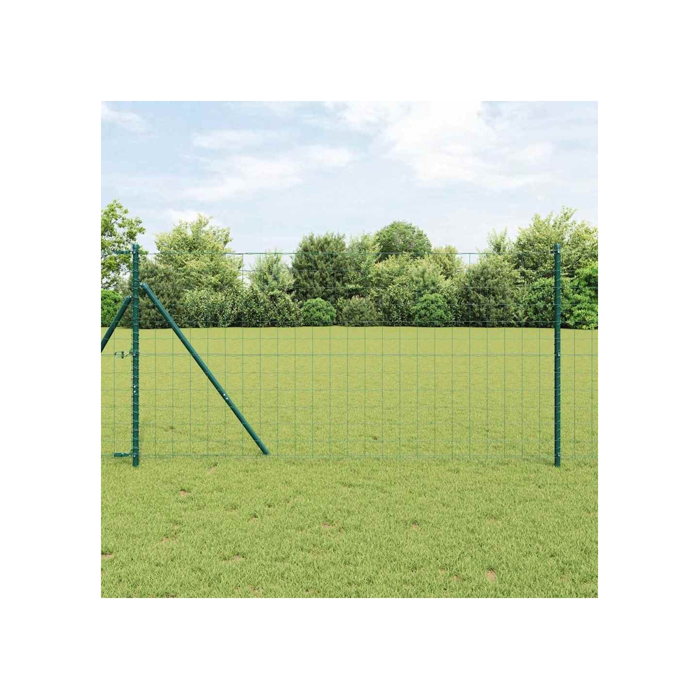 Fixation au sol Euro pour clôture 10 x 1,2 m Vert Maille