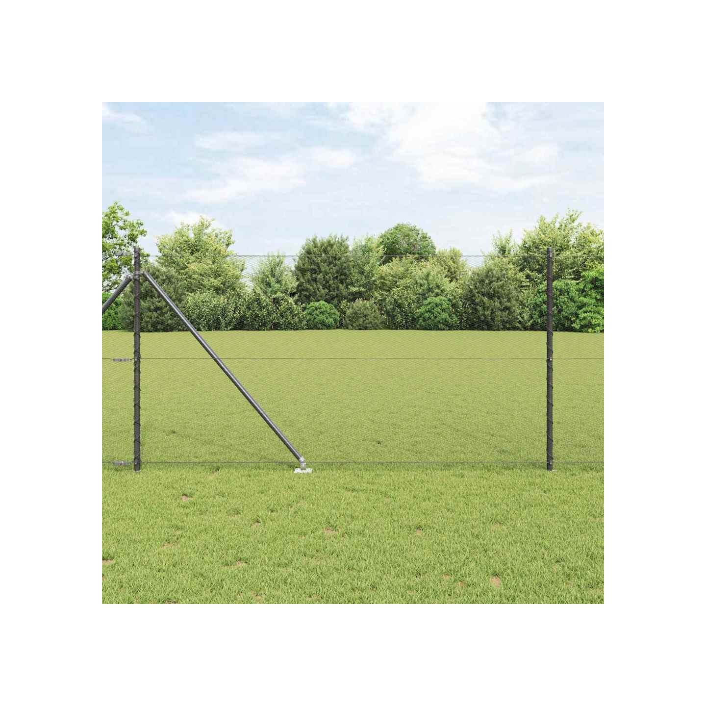 Clôture hexagonale avec poteau 10 x 1 m Acier recouvert de PVC