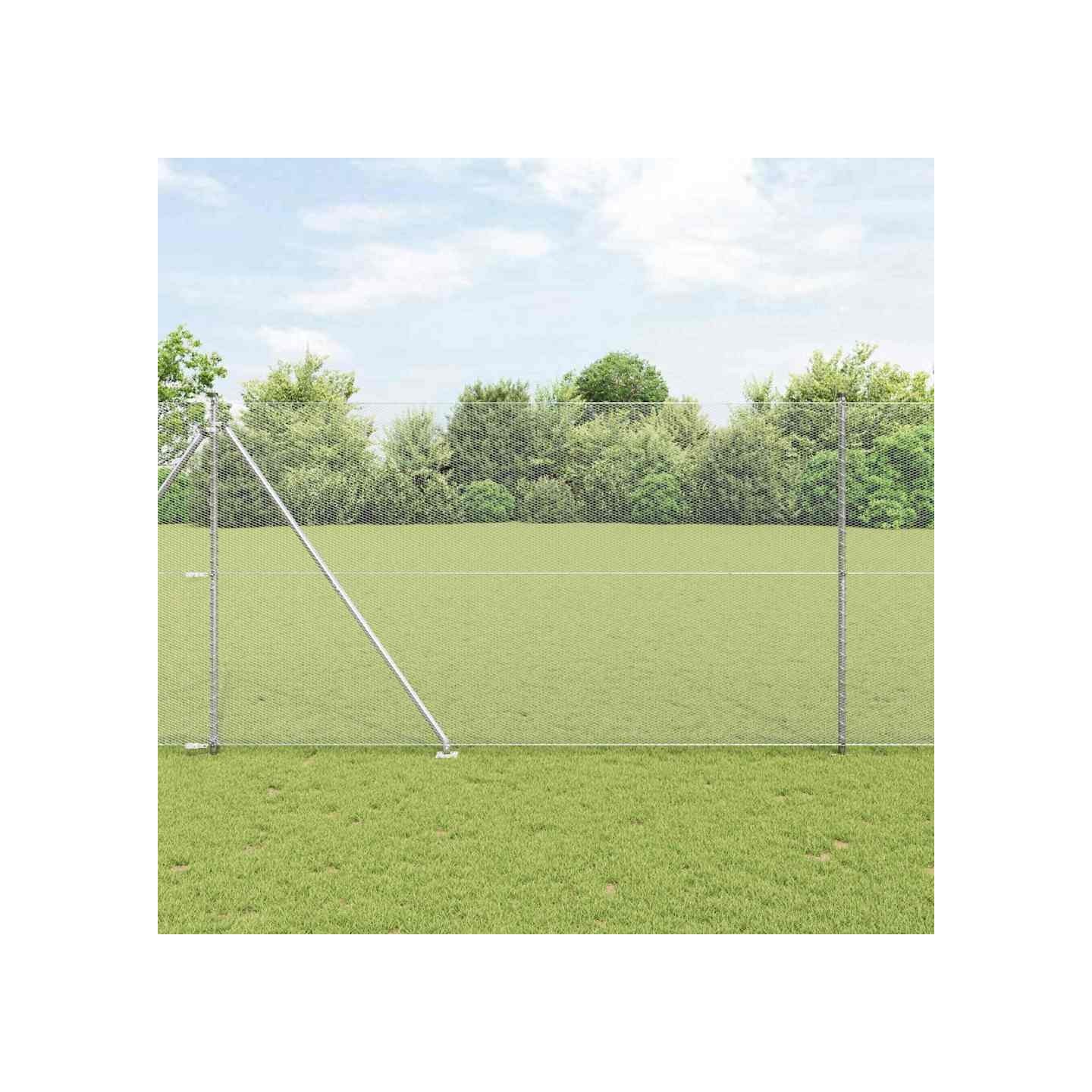 Clôture hexagonale avec poteau 10 x 1,6 m Acier galvanisé