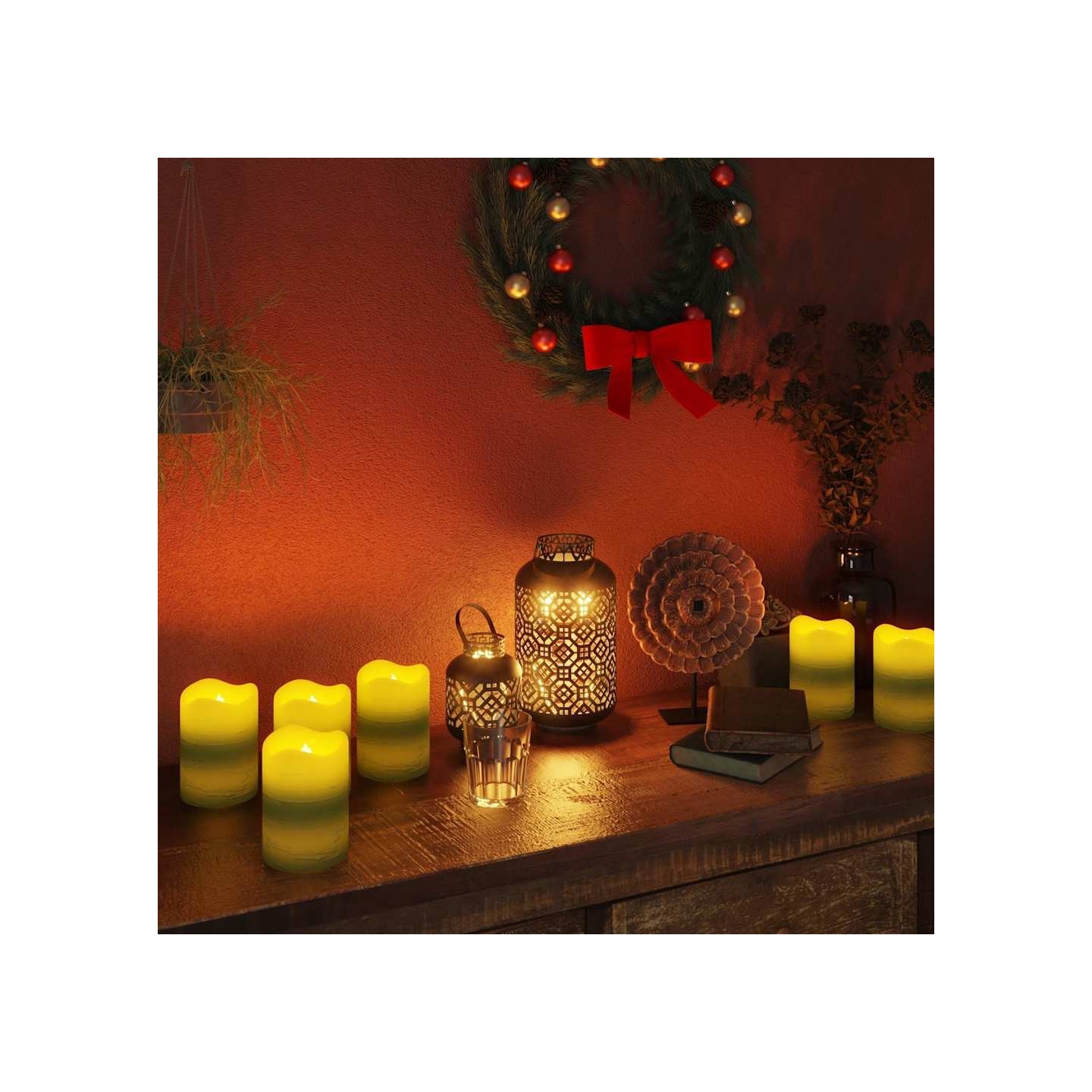 Bougies à LED sans flamme 24 pcs avec télécommande Blanc chaud