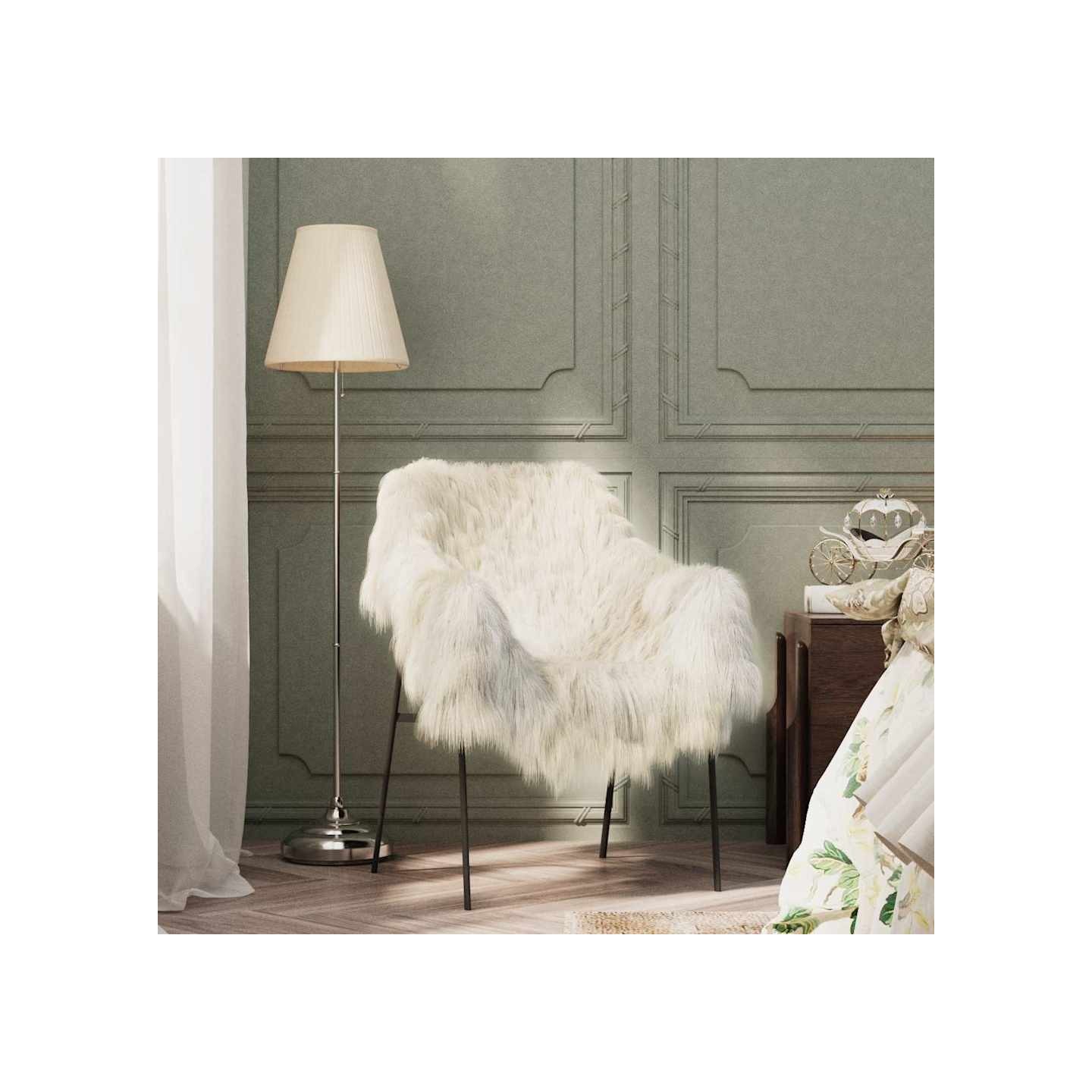 Peau de mouton Crème (60-70)x(90-100) cm
