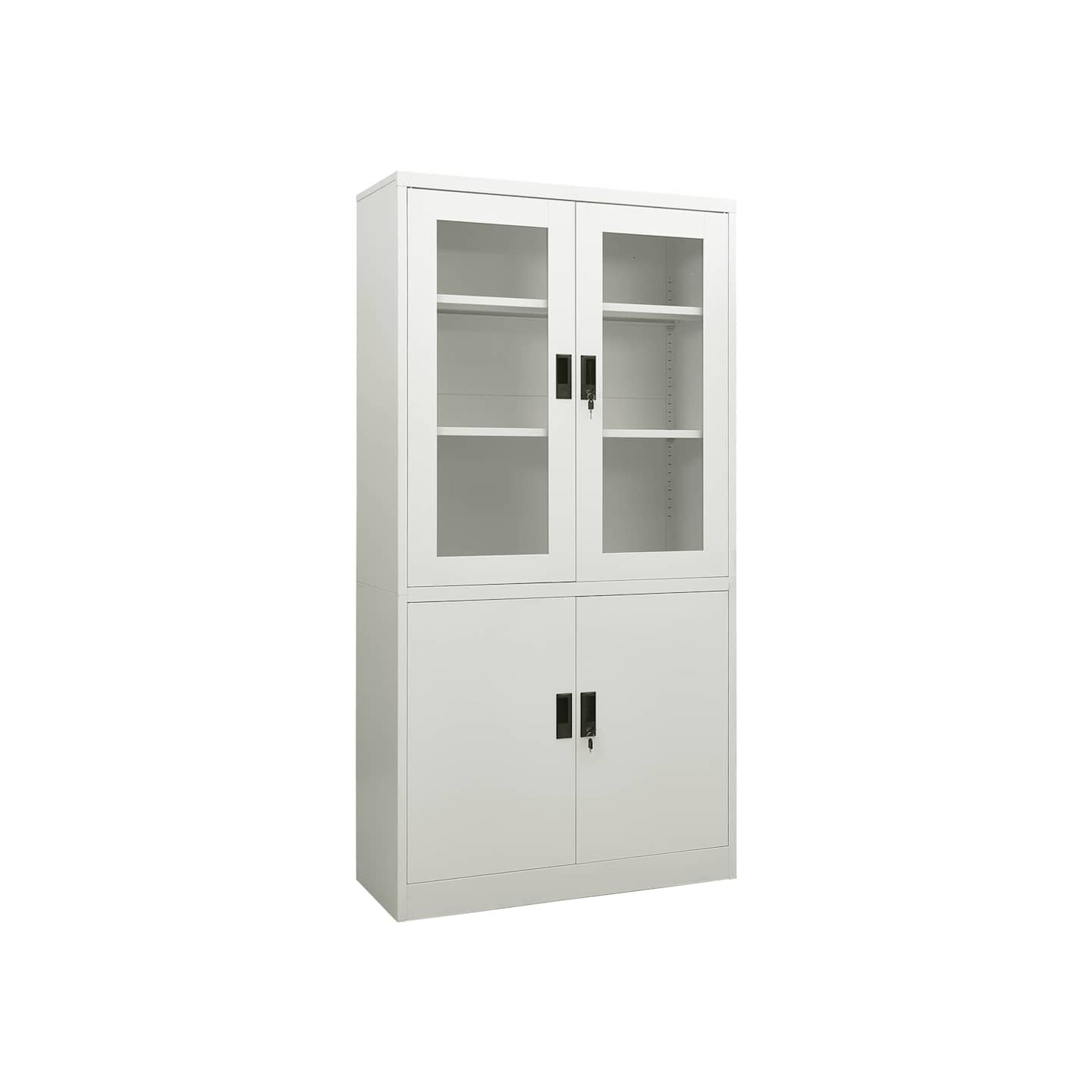 Armoire de bureau Gris clair 90x40x180 cm Acier