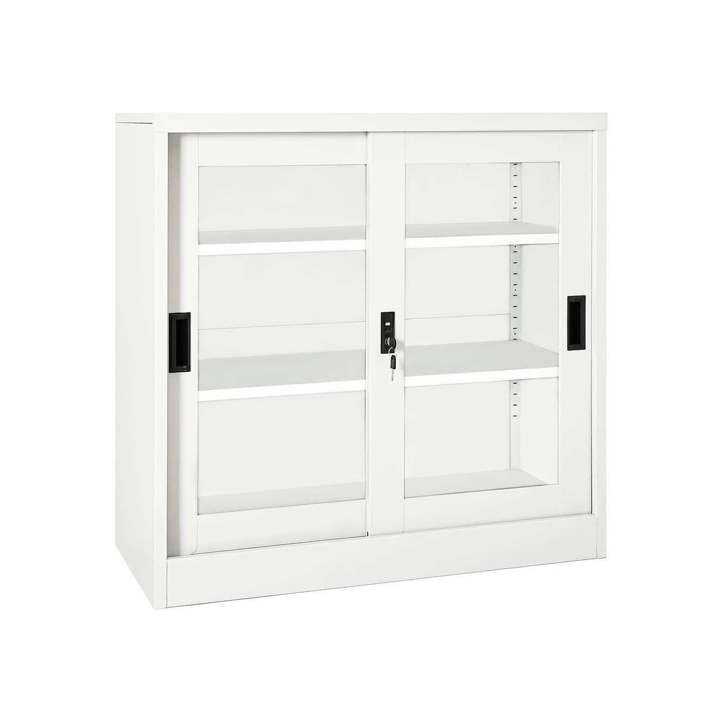 Armoire à portes coulissantes Blanc 90x40x90 cm Acier