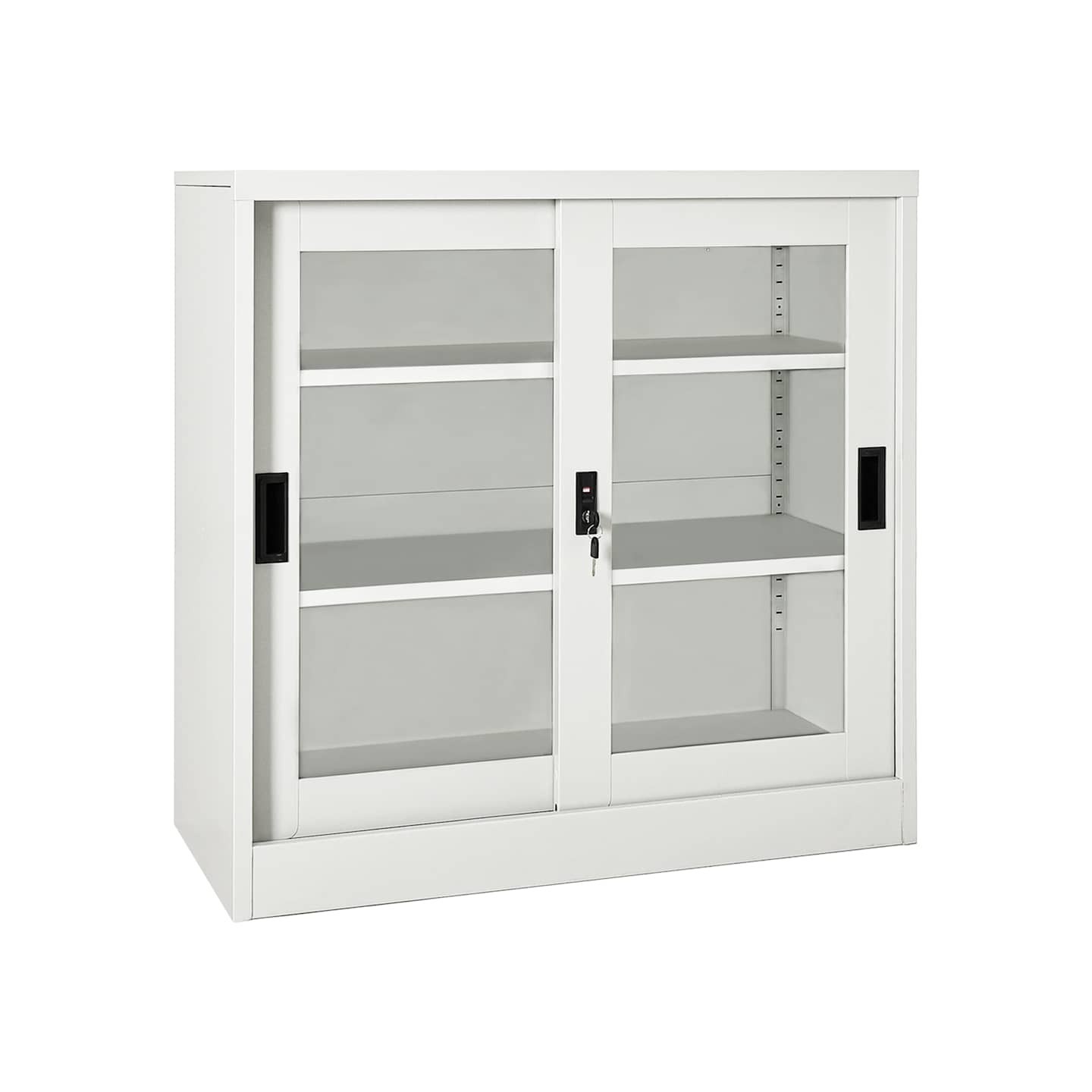 Armoire à portes coulissantes Gris clair 90x40x90 cm Acier