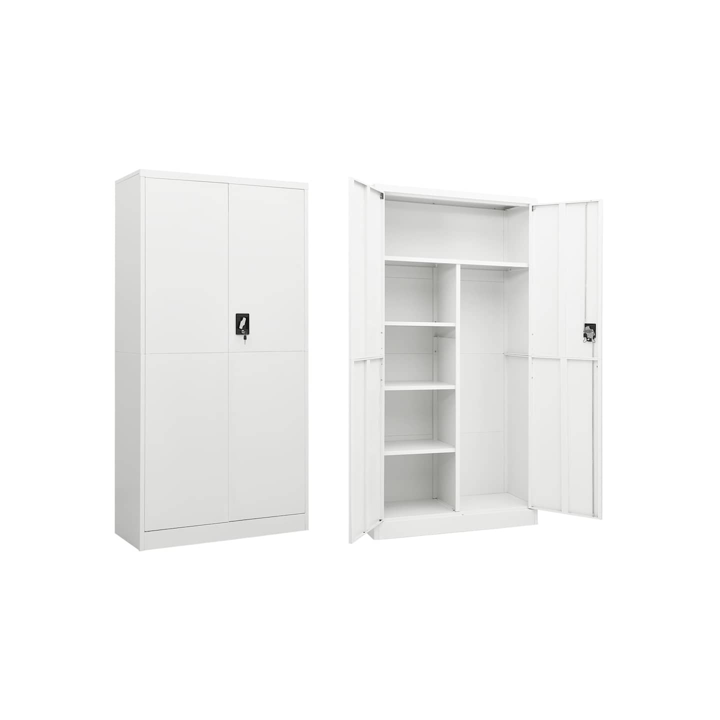Armoire à casiers Blanc 90x40x180 cm Acier